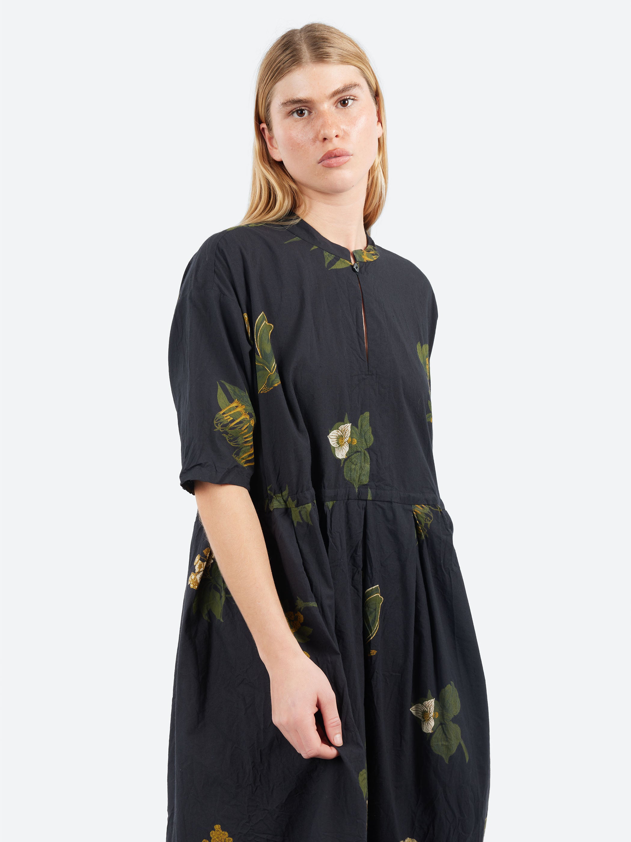 Summer Botanical Print Dress