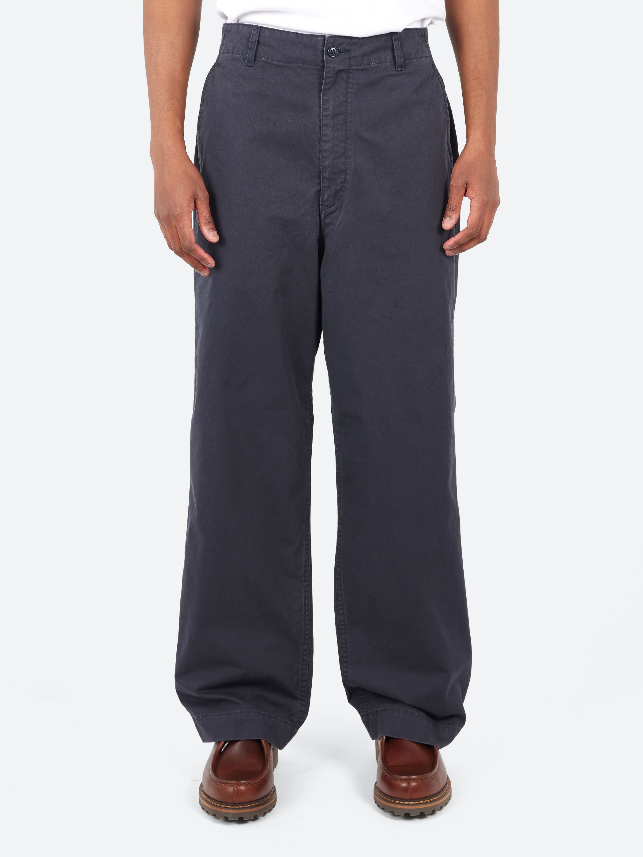 Cotton Chino Cloth Baggy Pants