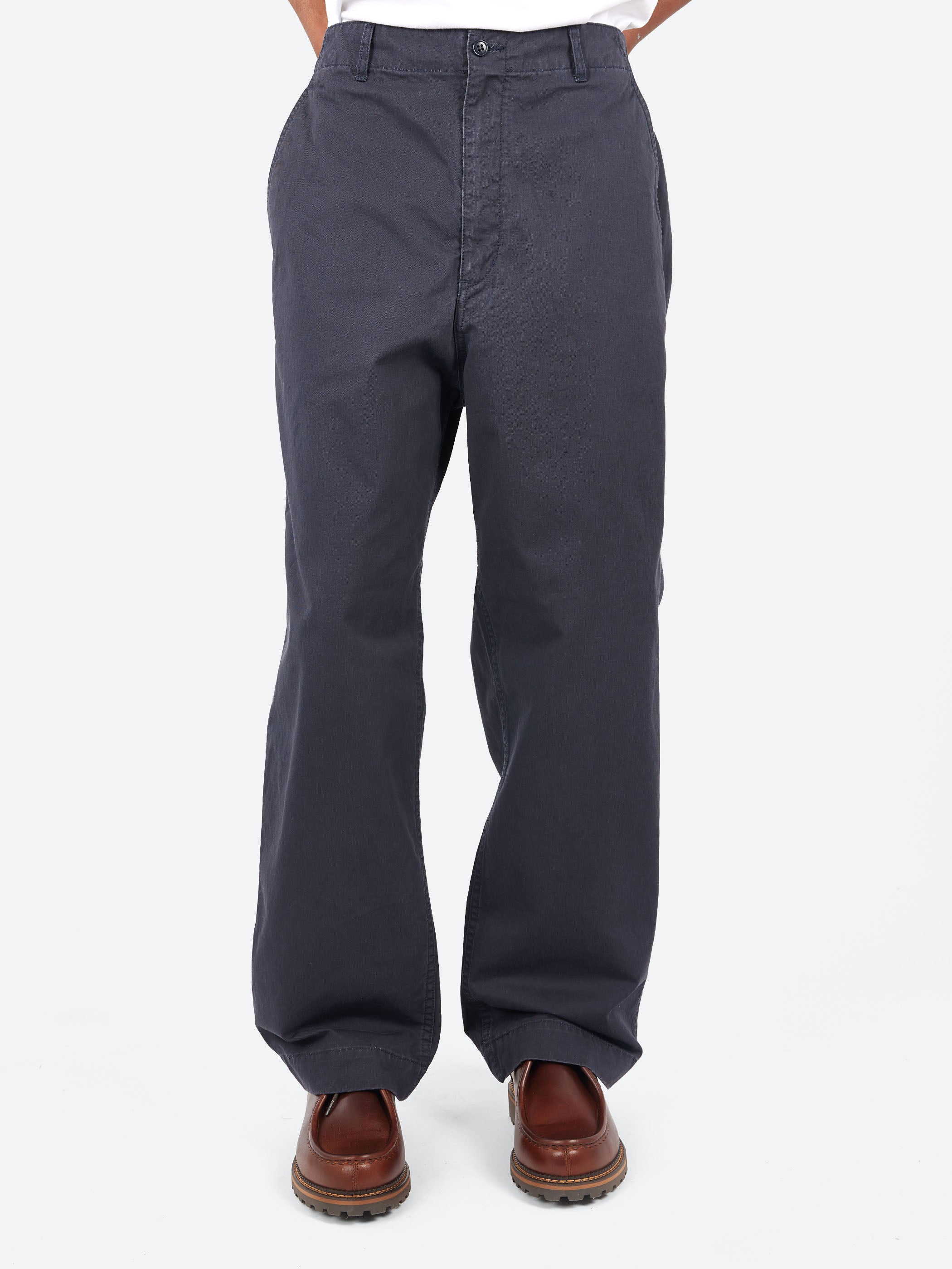 Cotton Chino Cloth Baggy Pants