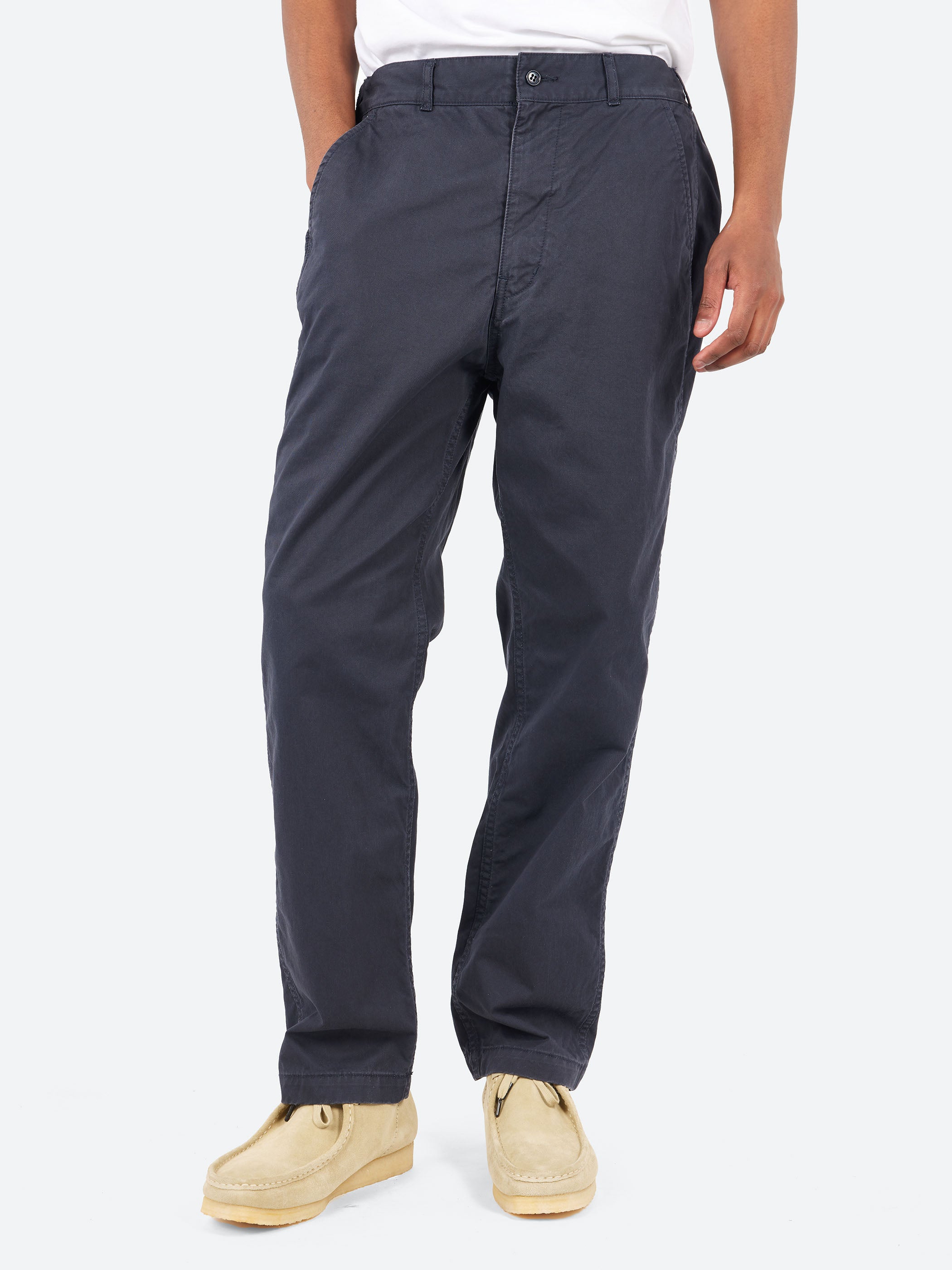 Cotton Chino Cloth Peg Top Pants