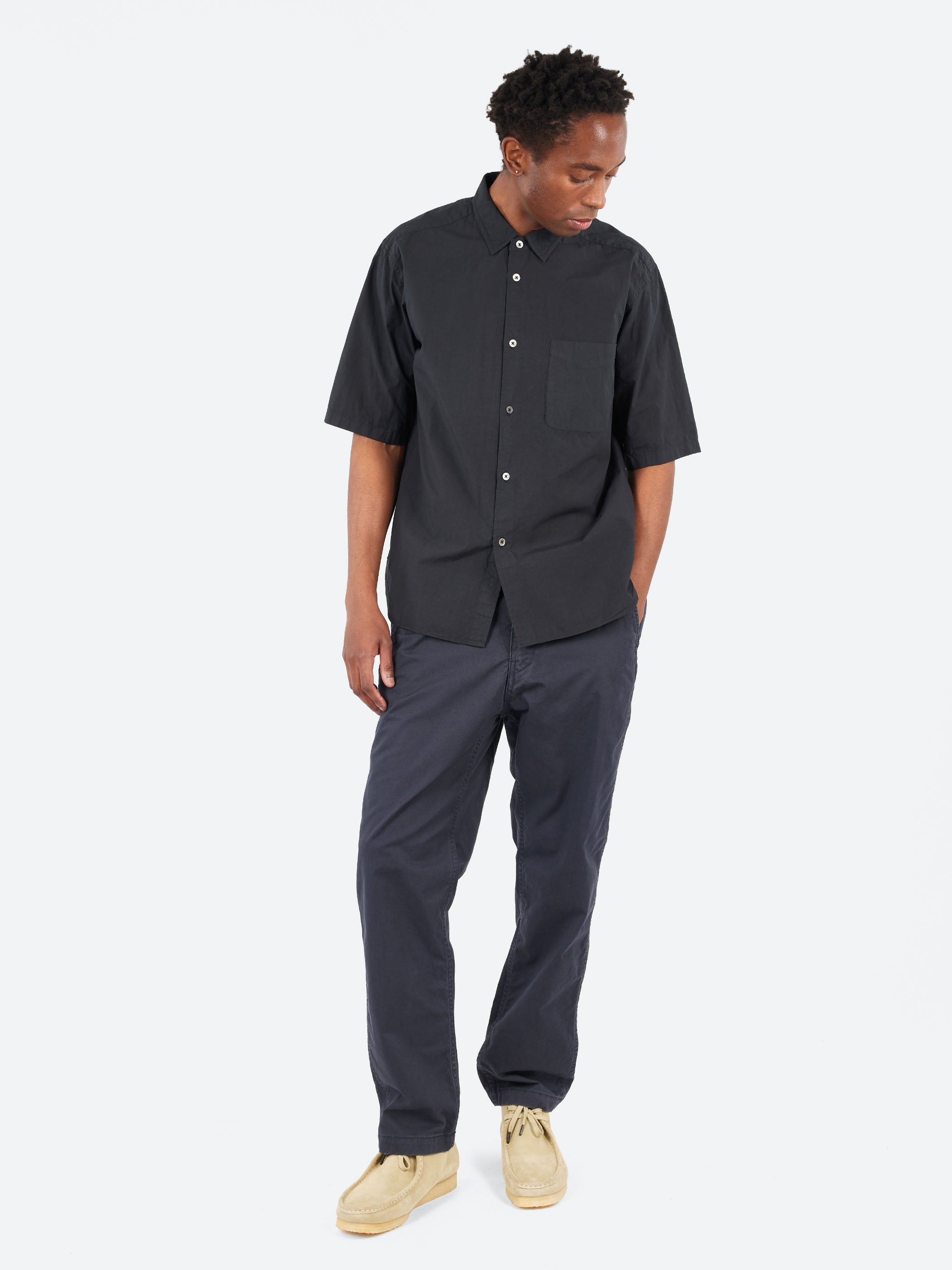 Cotton Chino Cloth Peg Top Pants