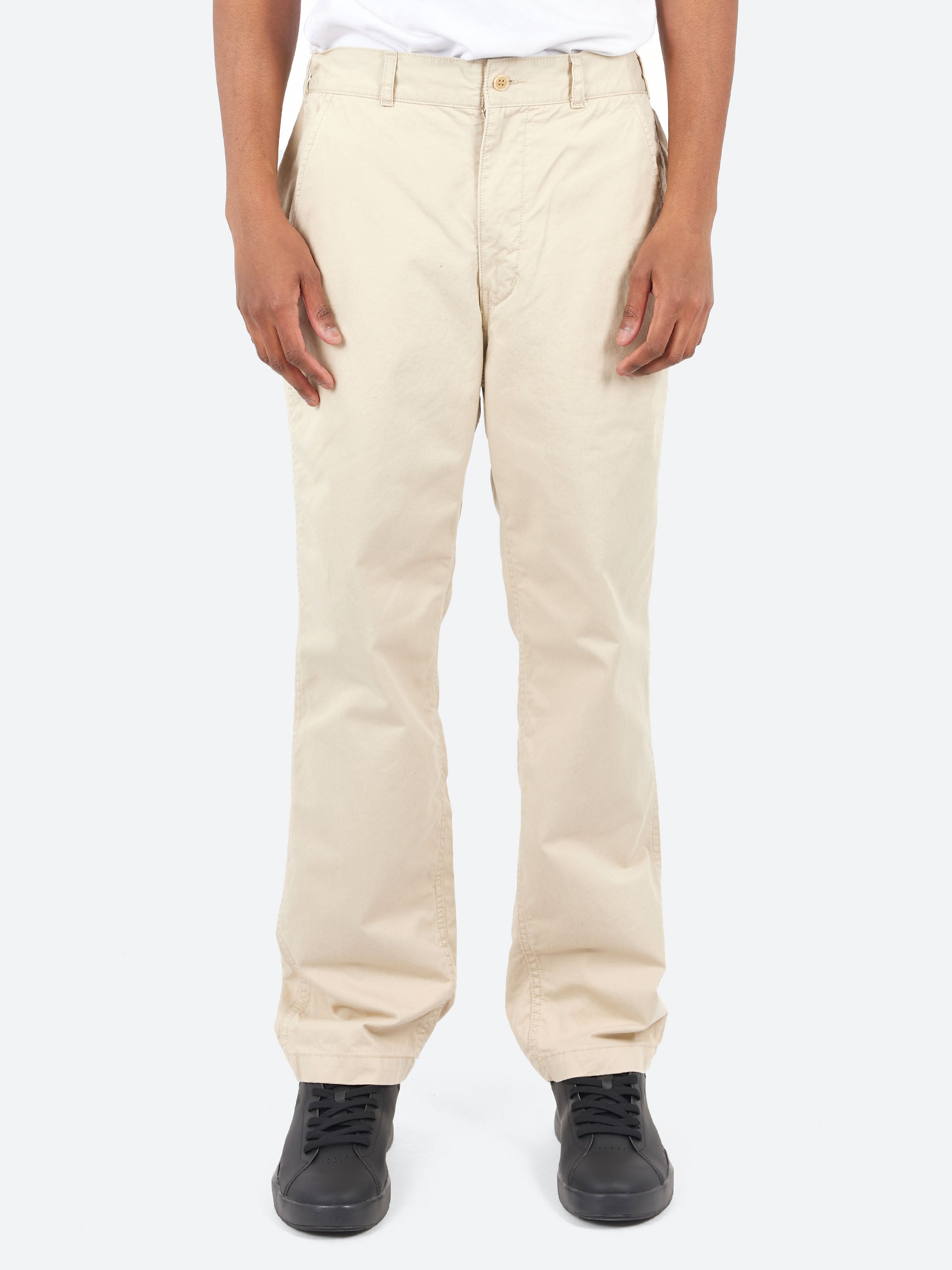 Cotton Chino Cloth Peg Top Pants