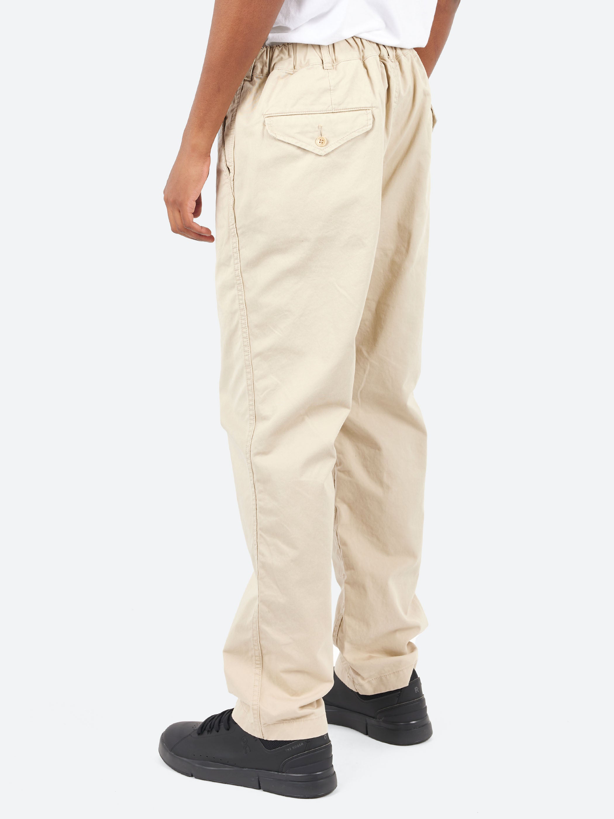 Cotton Chino Cloth Peg Top Pants