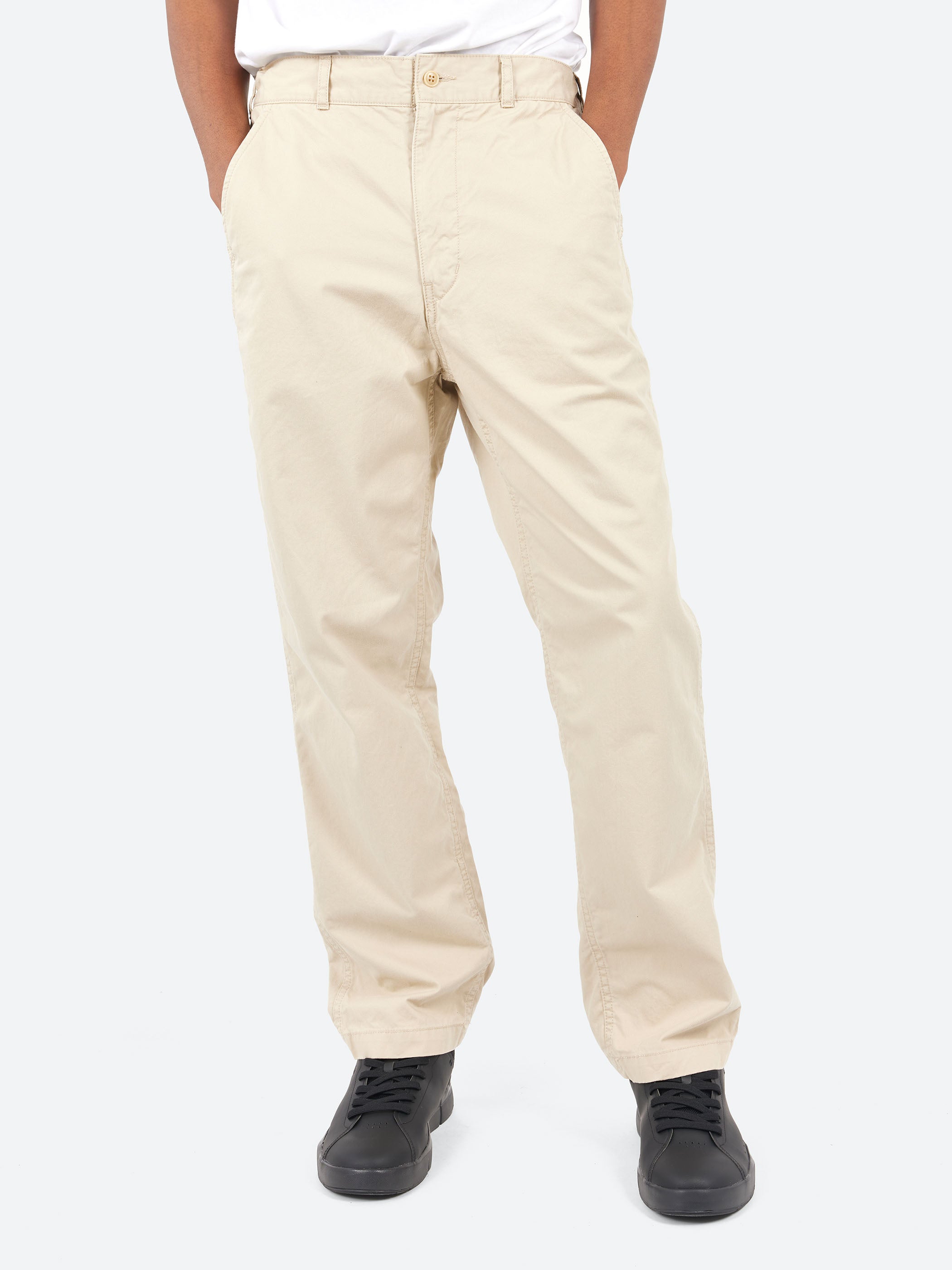 Cotton Chino Cloth Peg Top Pants