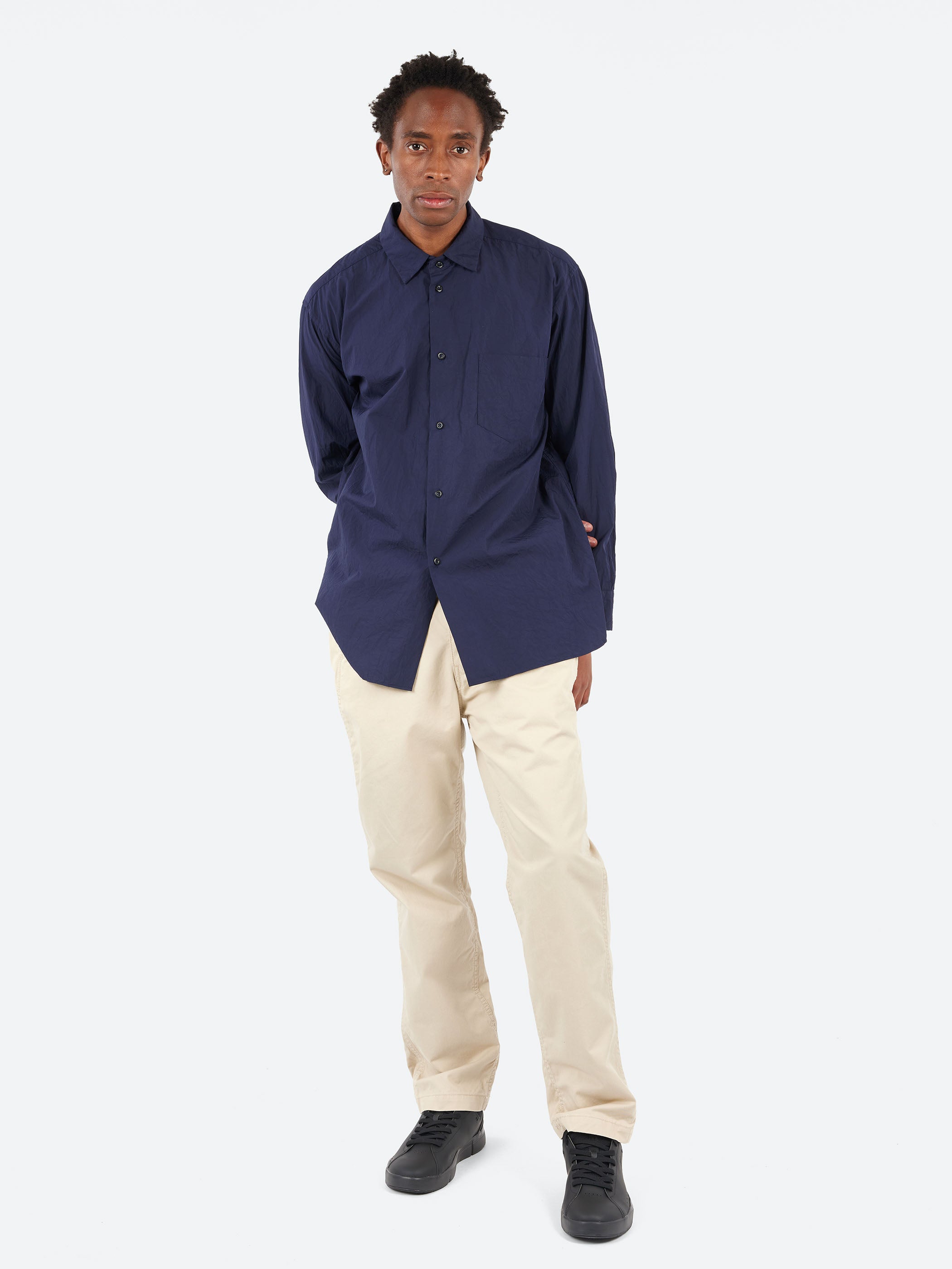 Cotton Chino Cloth Peg Top Pants