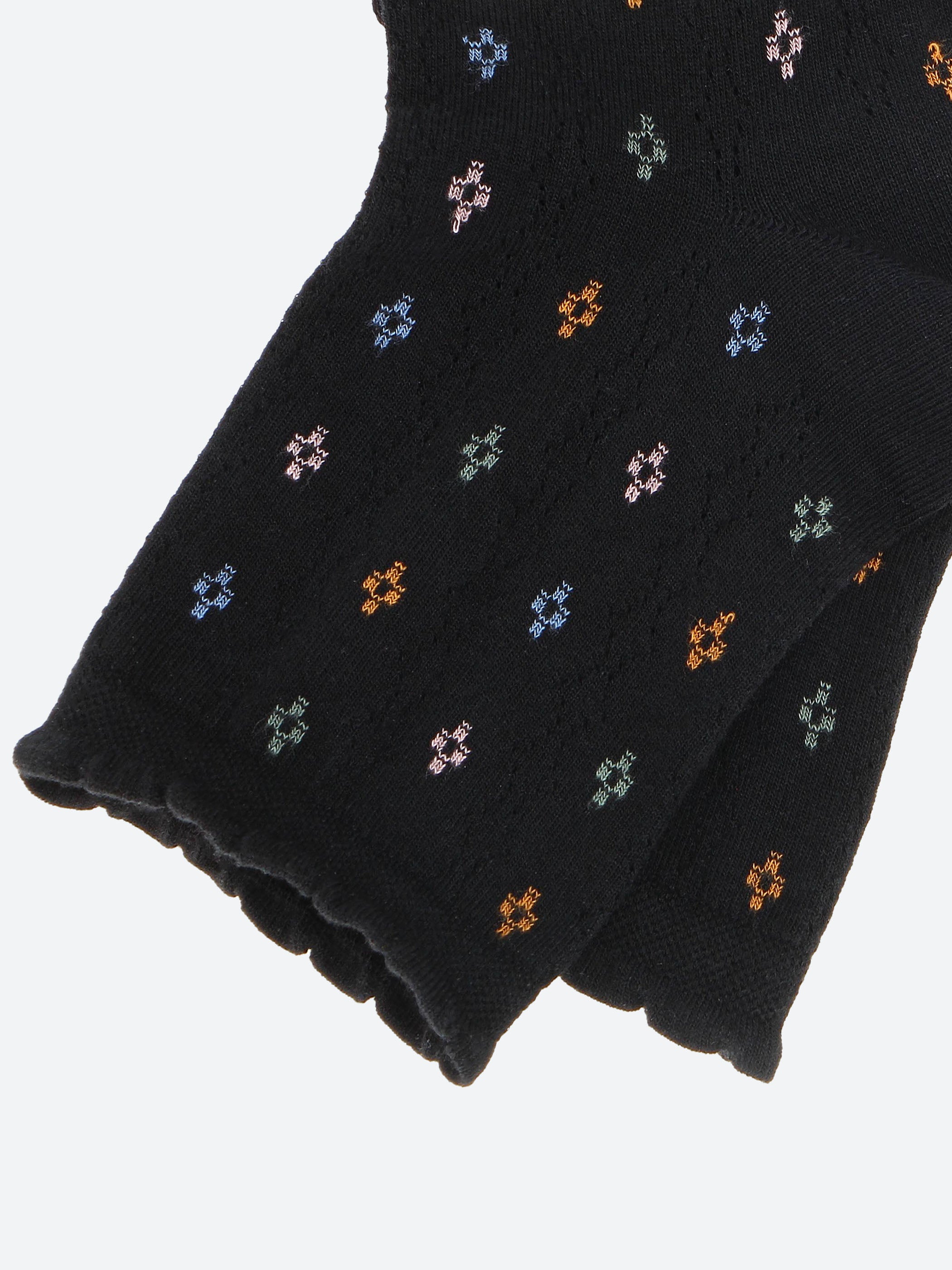 Short Small Diamond Openwork Socks