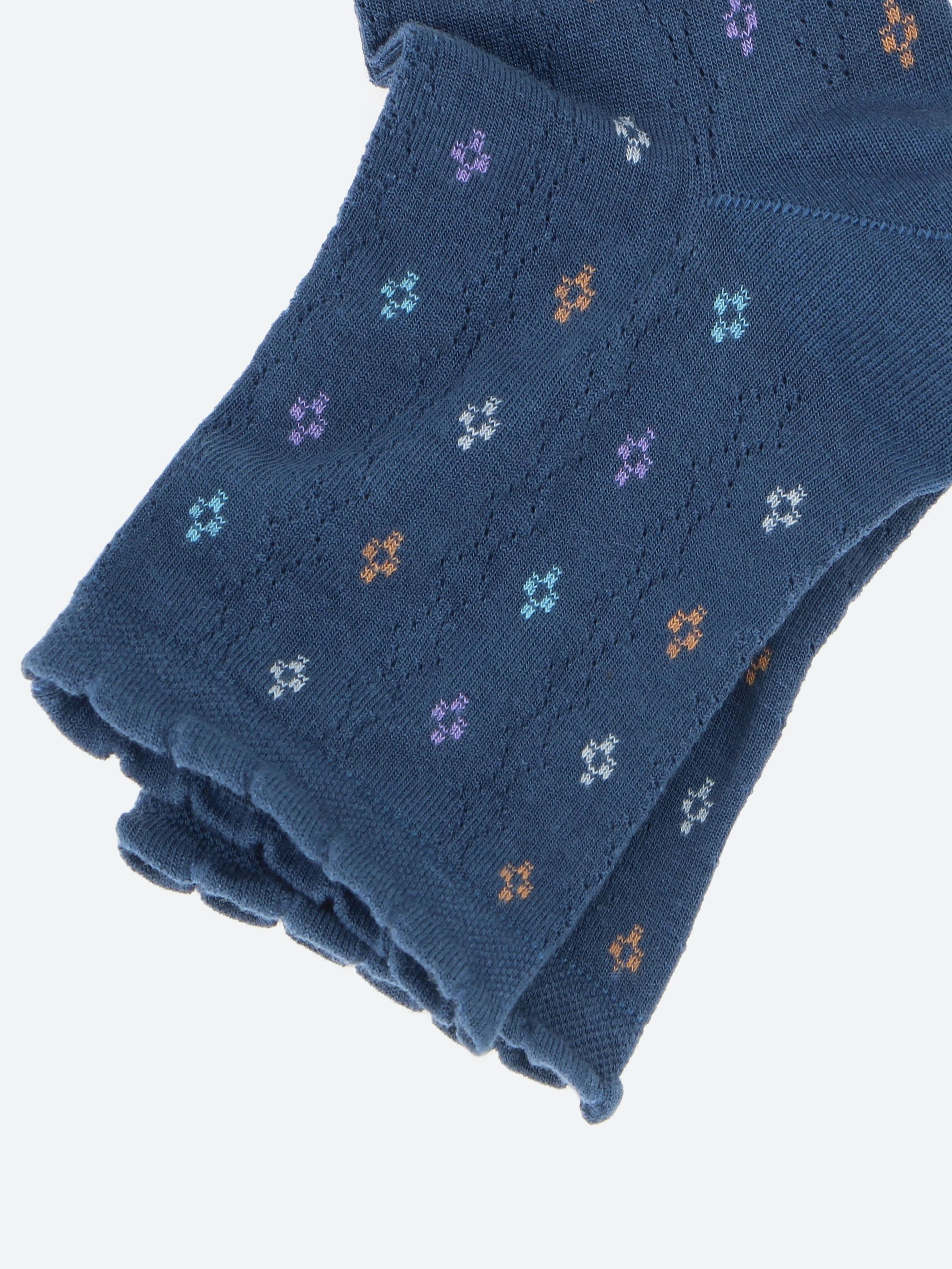 Short Small Diamond Openwork Socks