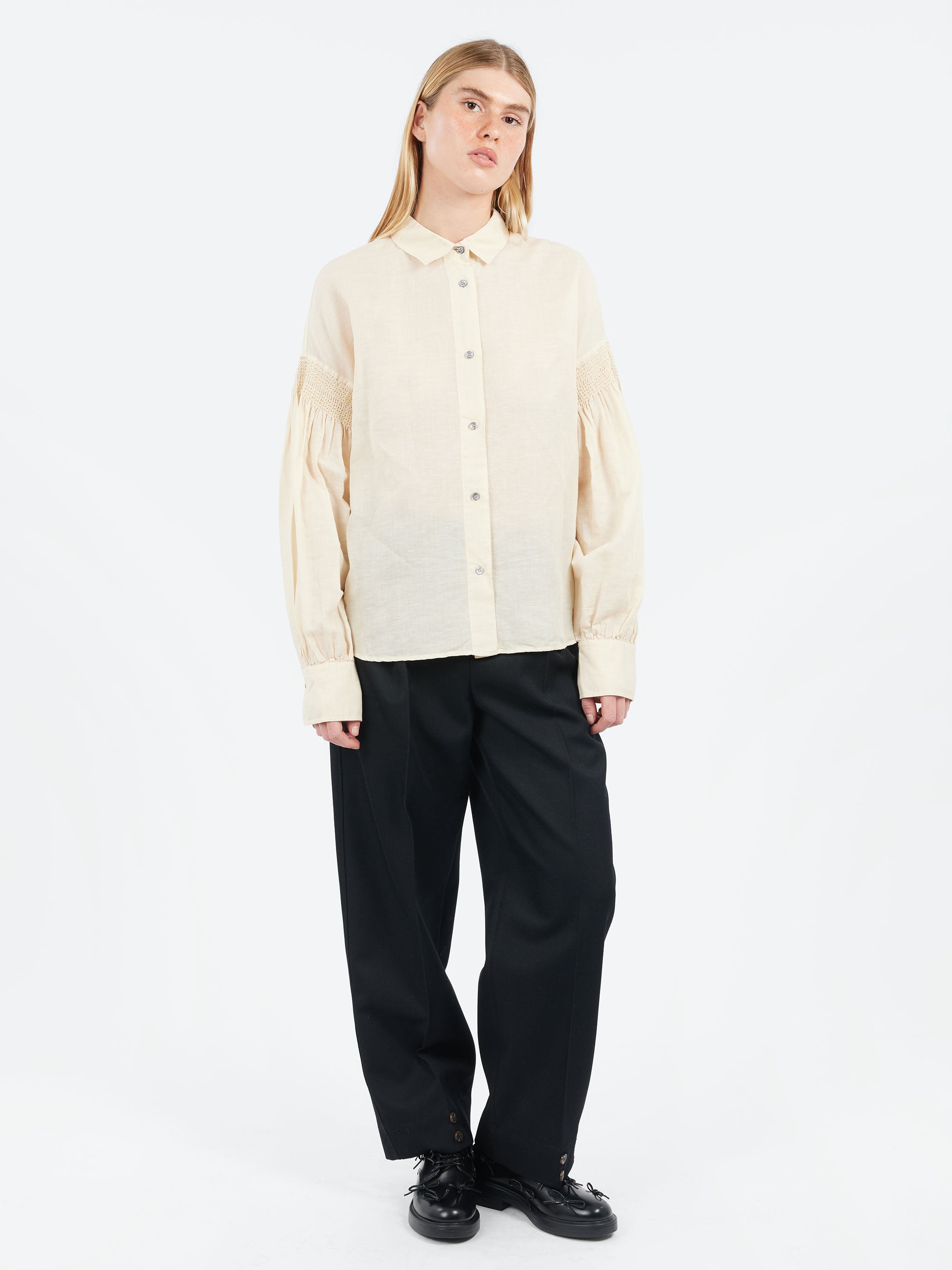 Embroidered Poplin Shirt