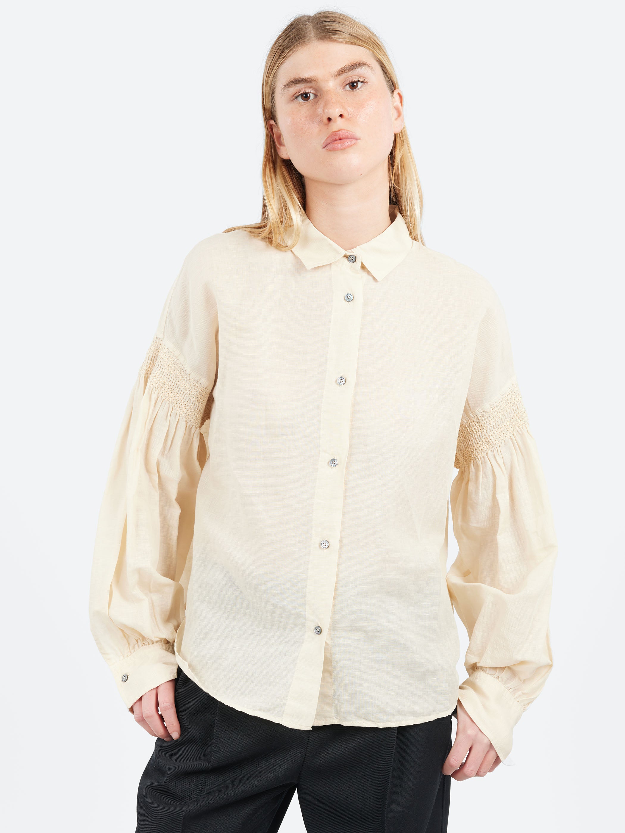 Embroidered Poplin Shirt