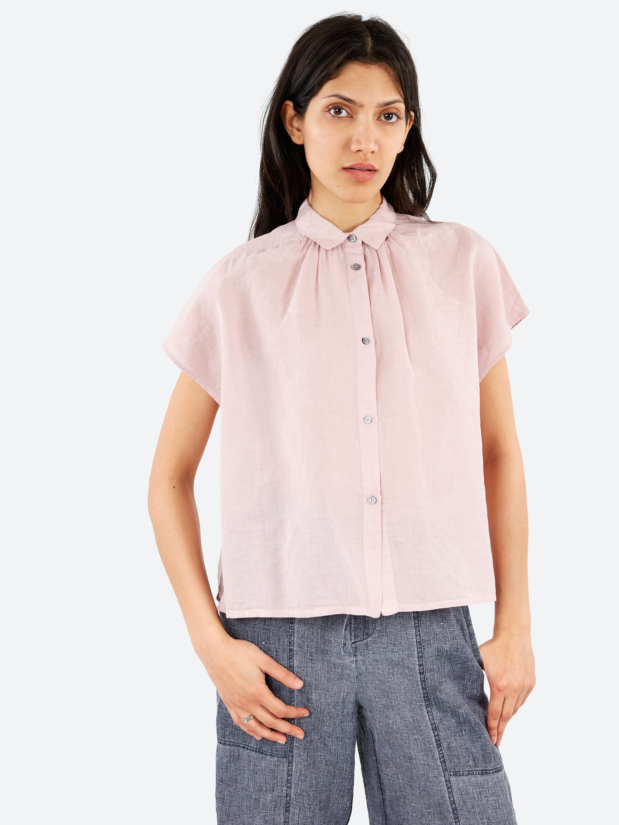 Short Sleeve Button-Up