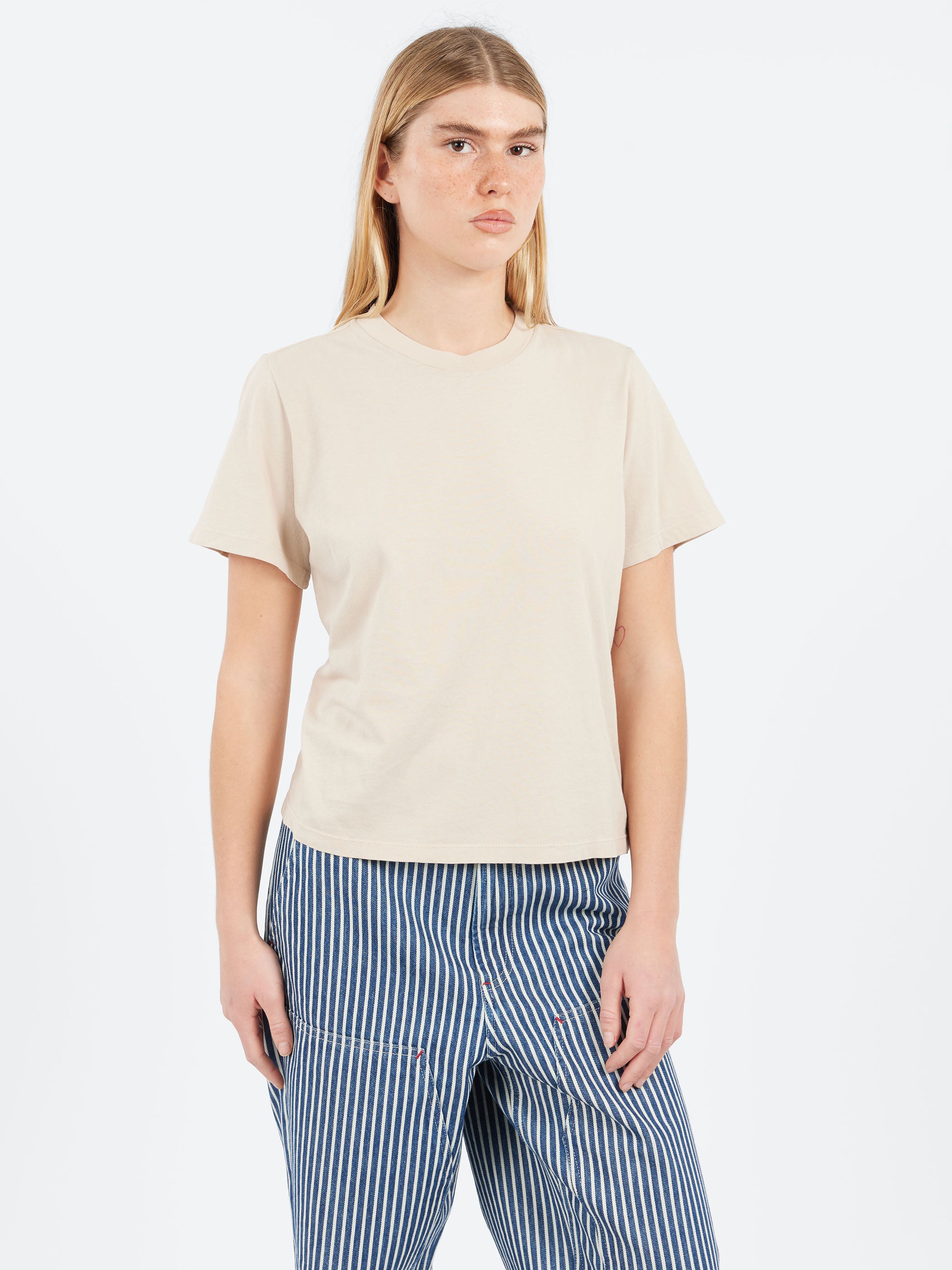 Unevenely-Dyed Cotton Jersey T-Shirt