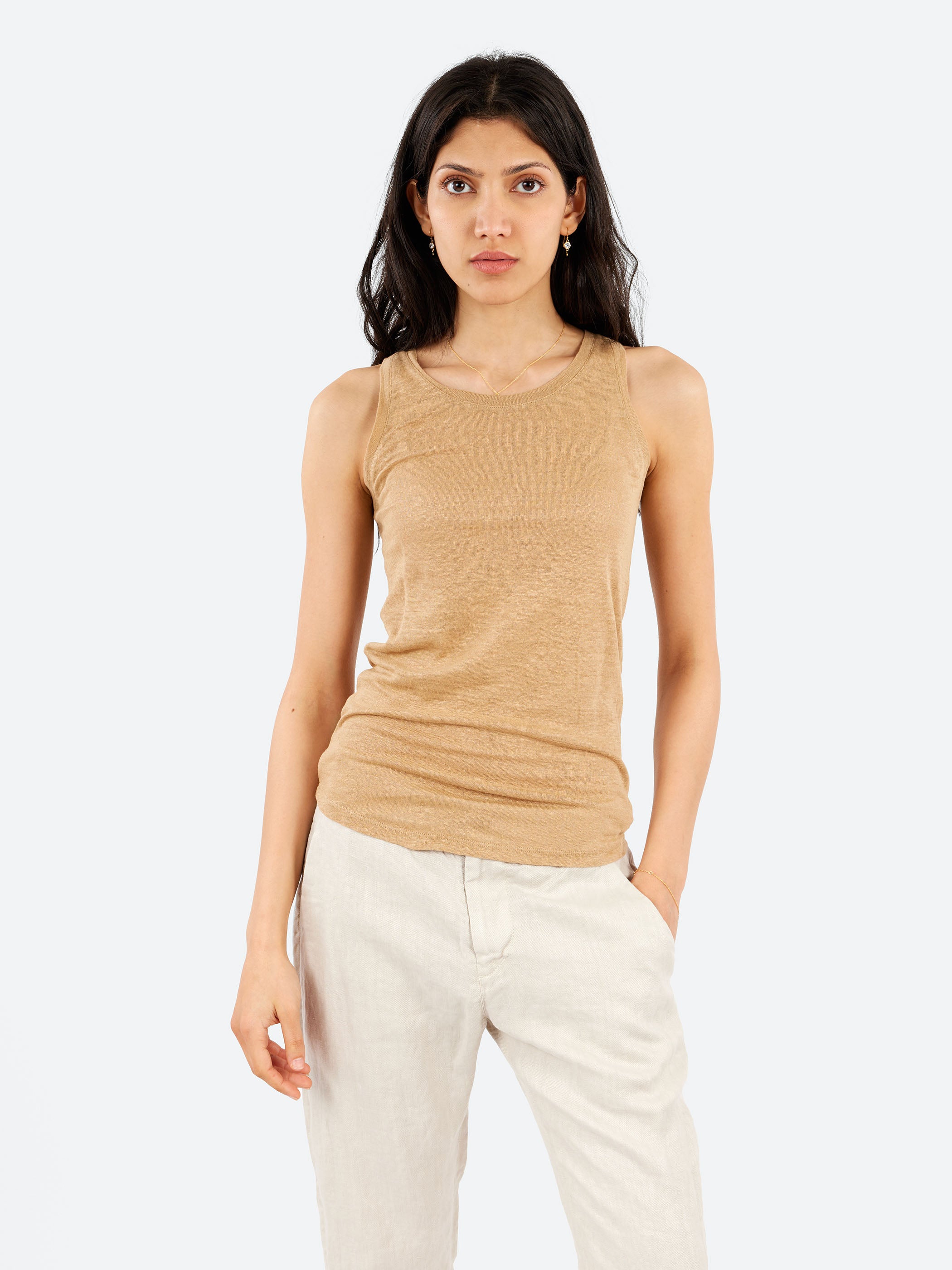 Linen Jersey Tank Top