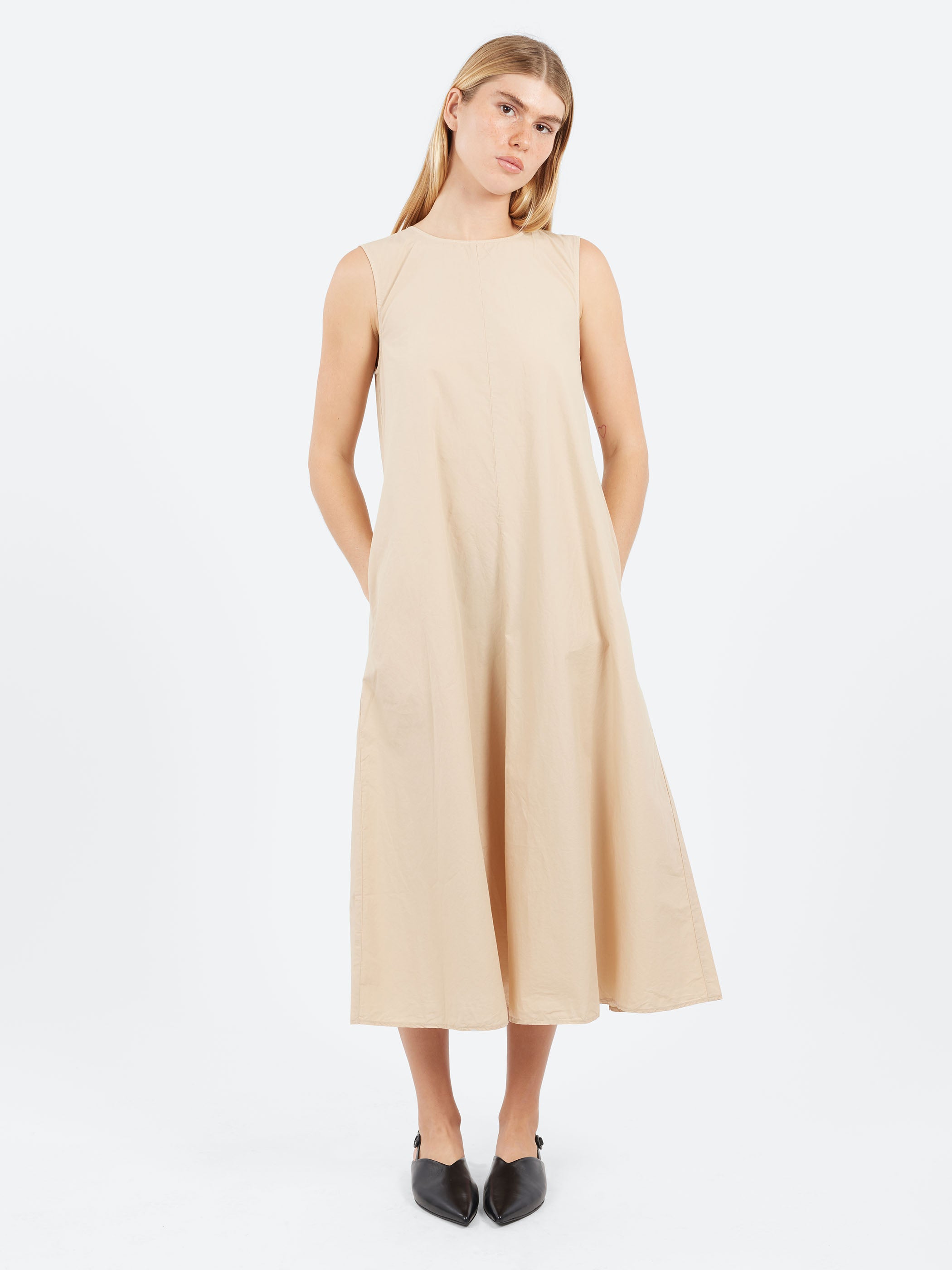 Sleeveless Poplin Dress