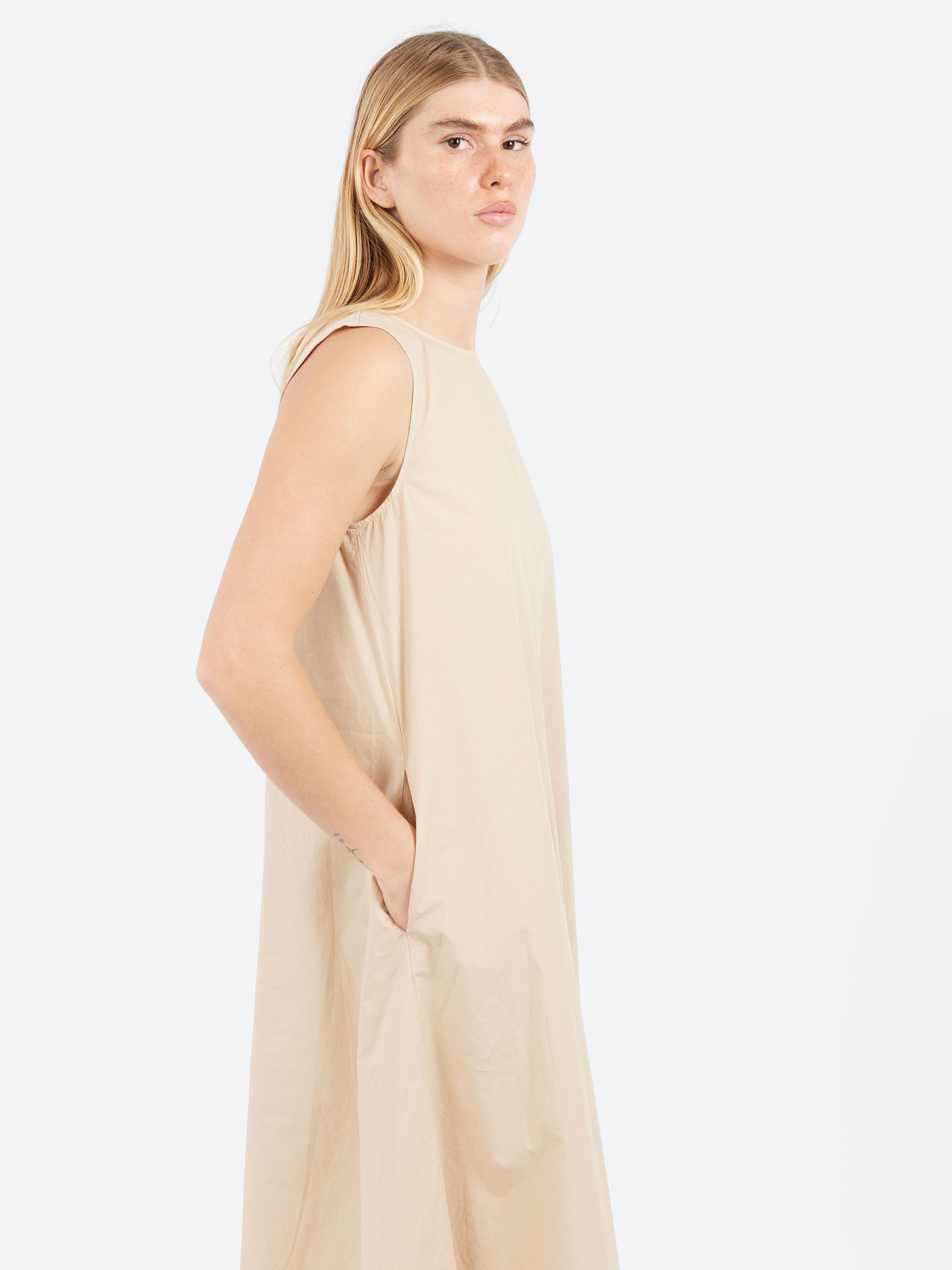 Sleeveless Poplin Dress