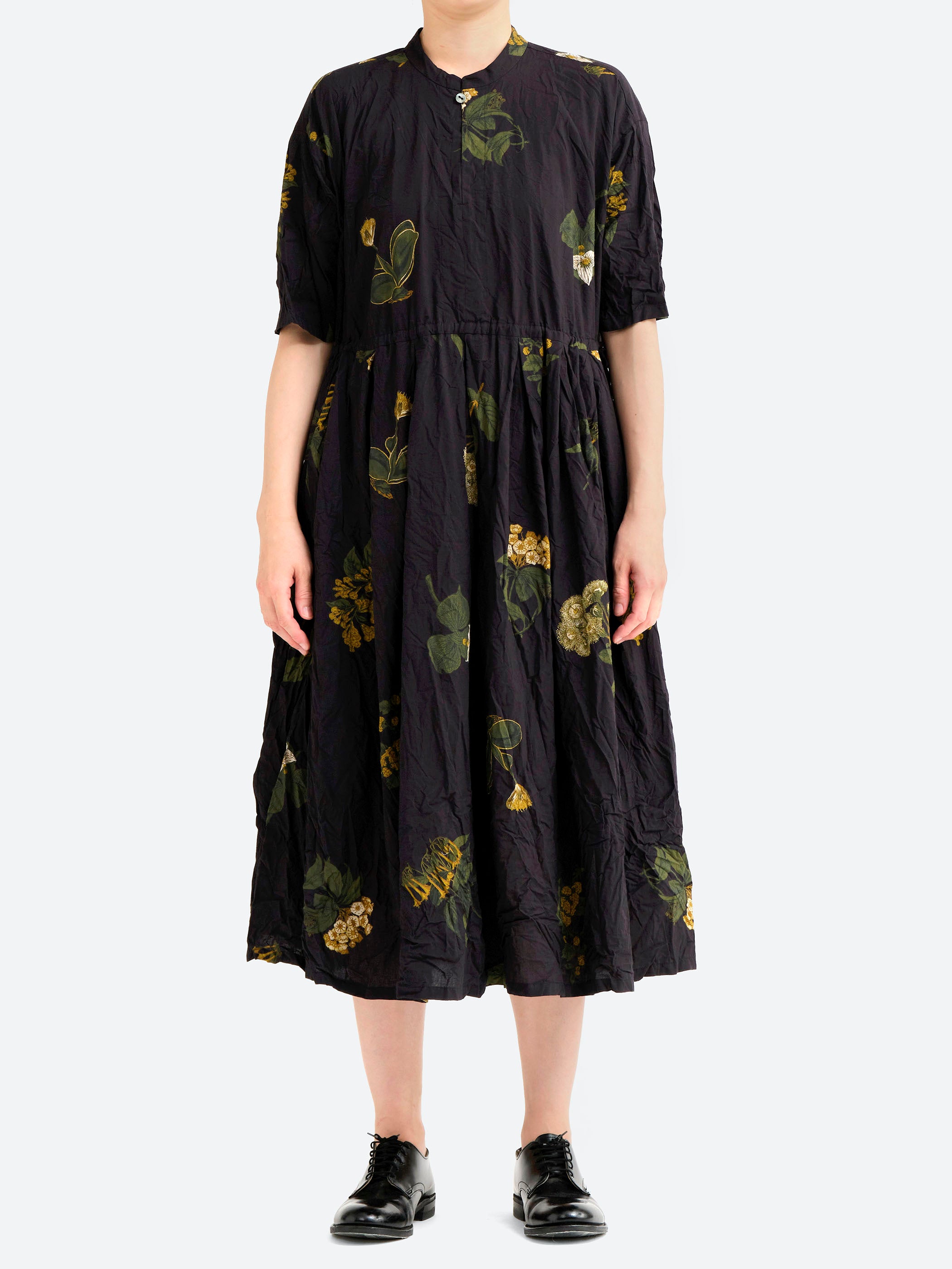 Summer Botanical Print Dress