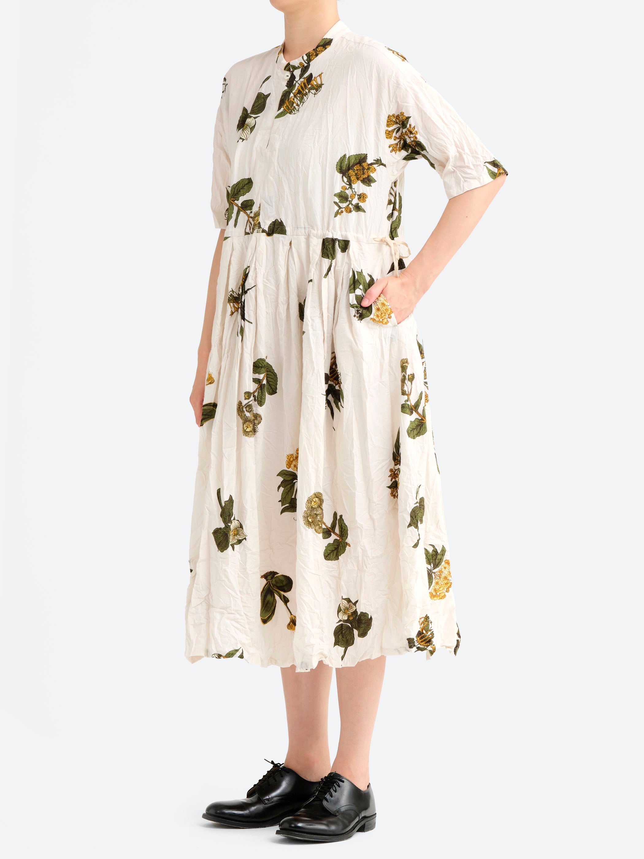 Summer Botanical Print Dress