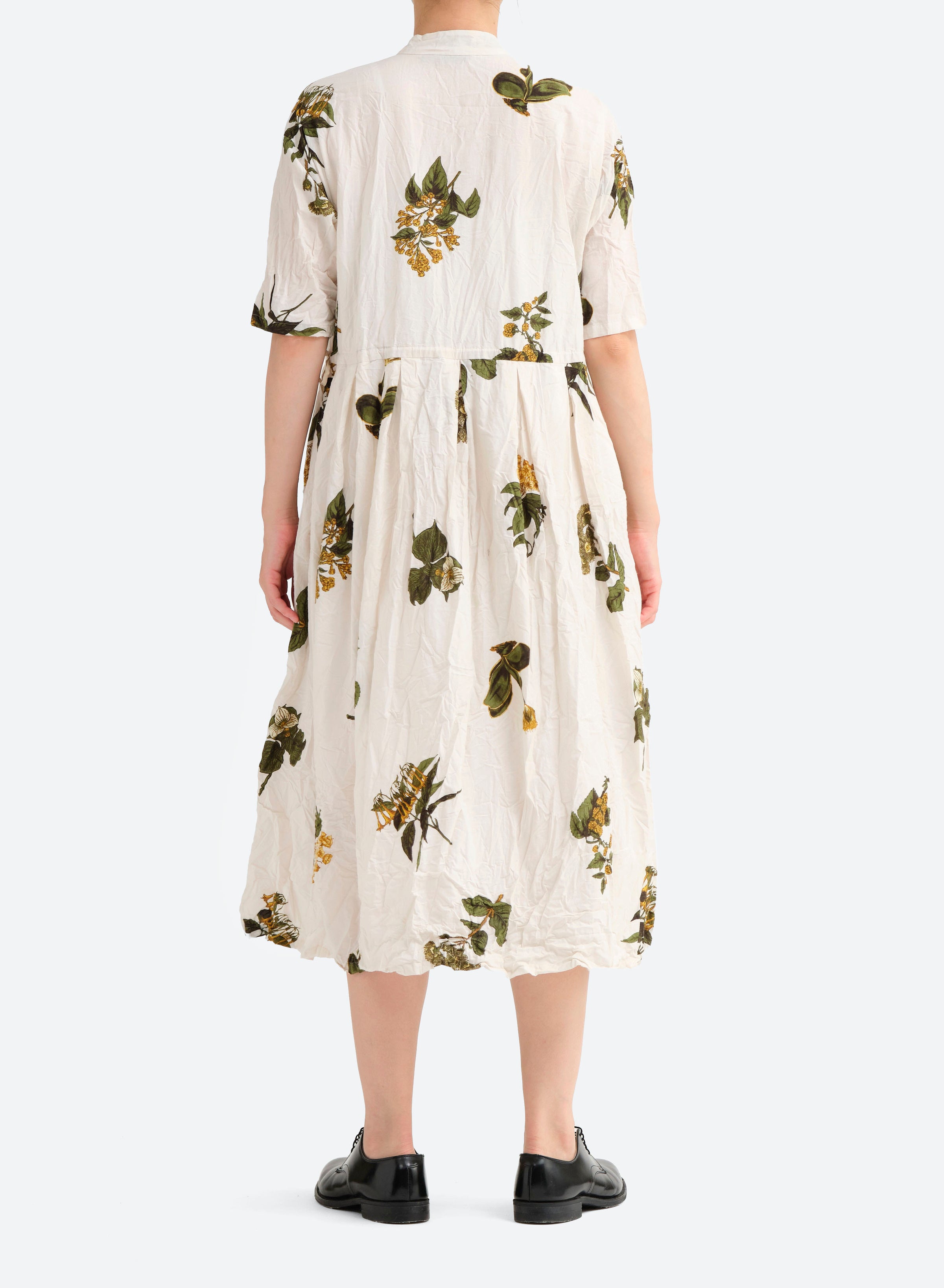 Summer Botanical Print Dress