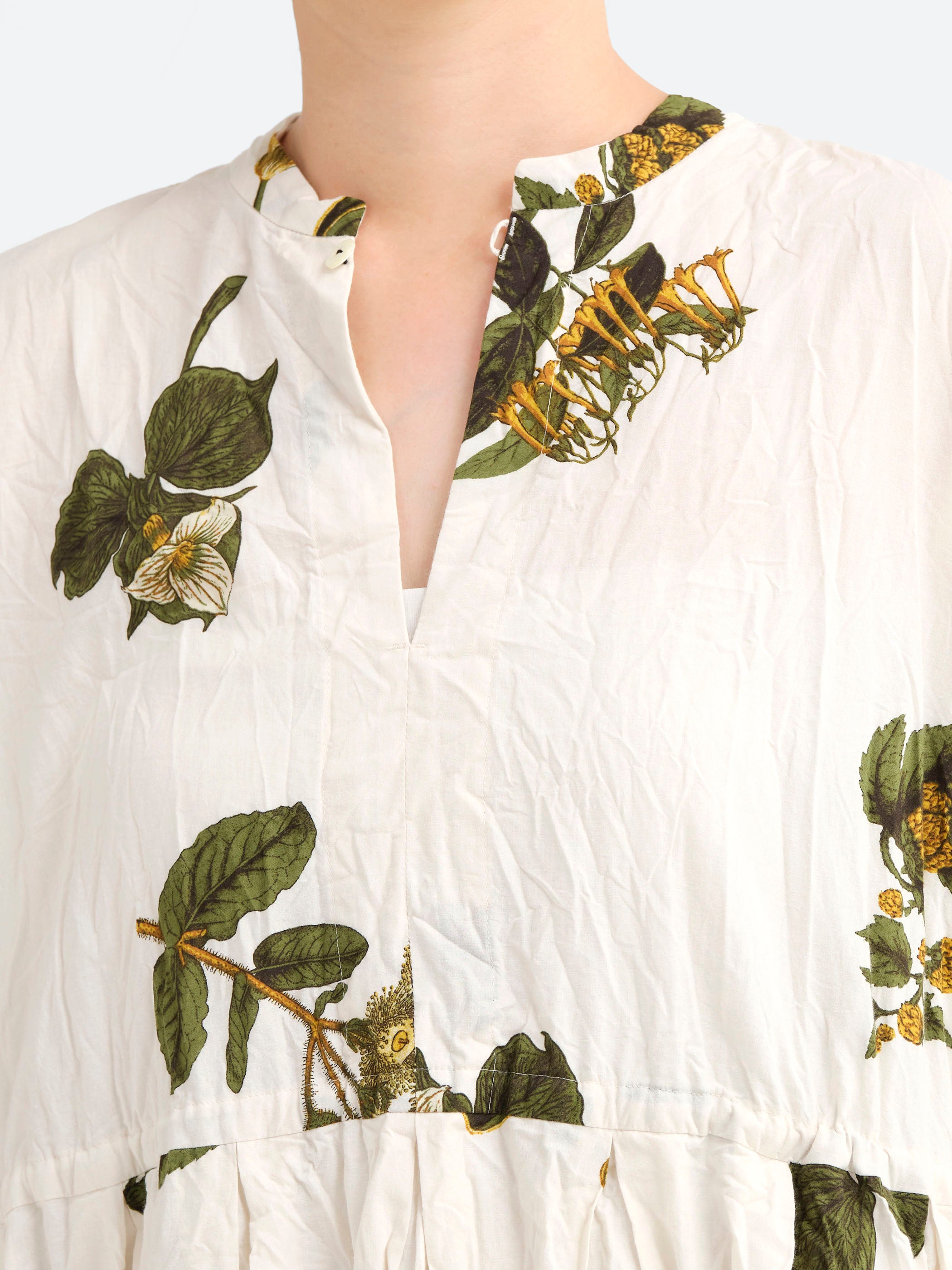 Summer Botanical Print Dress