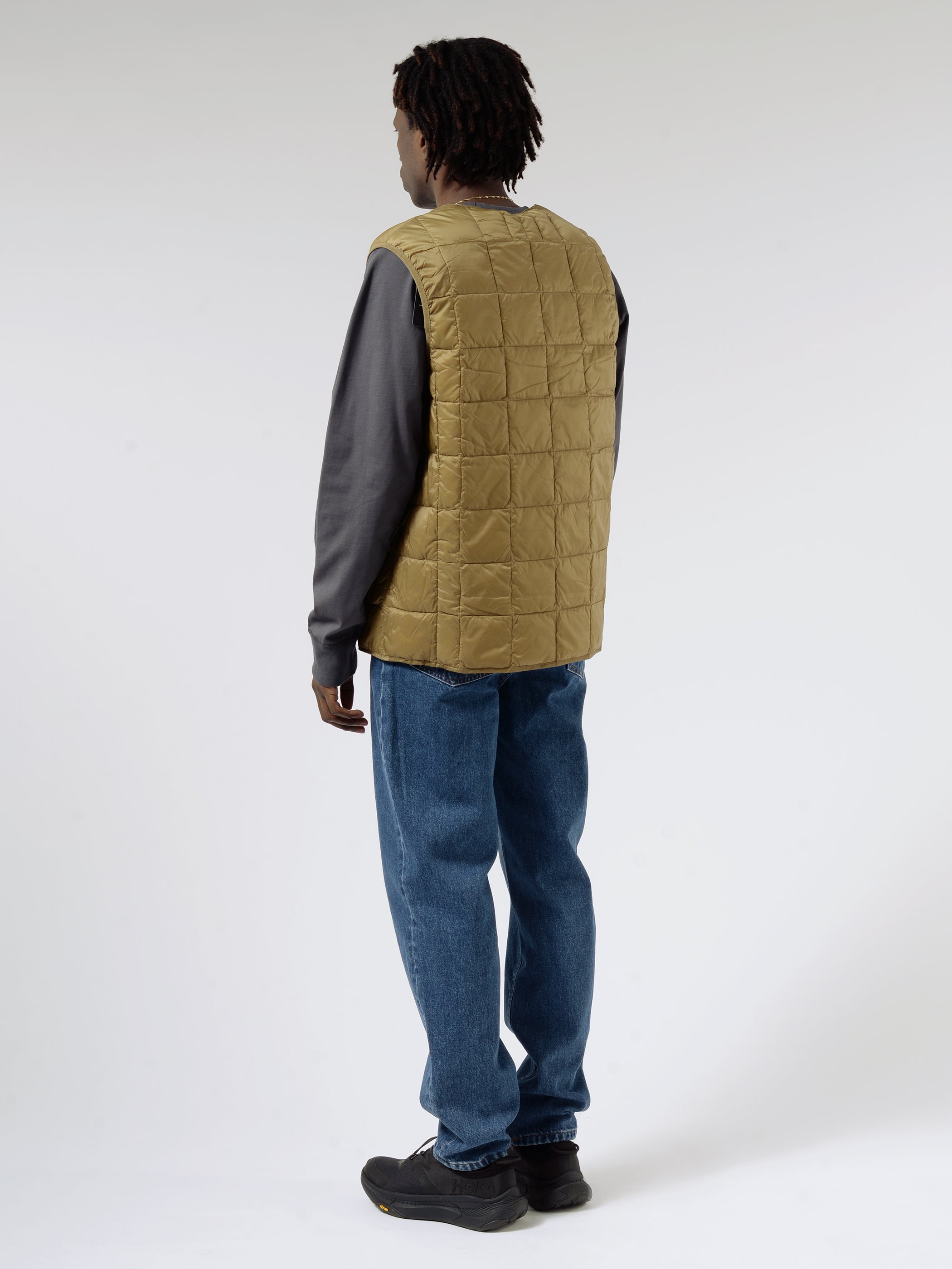 Crew Neck Double Zip Down Vest