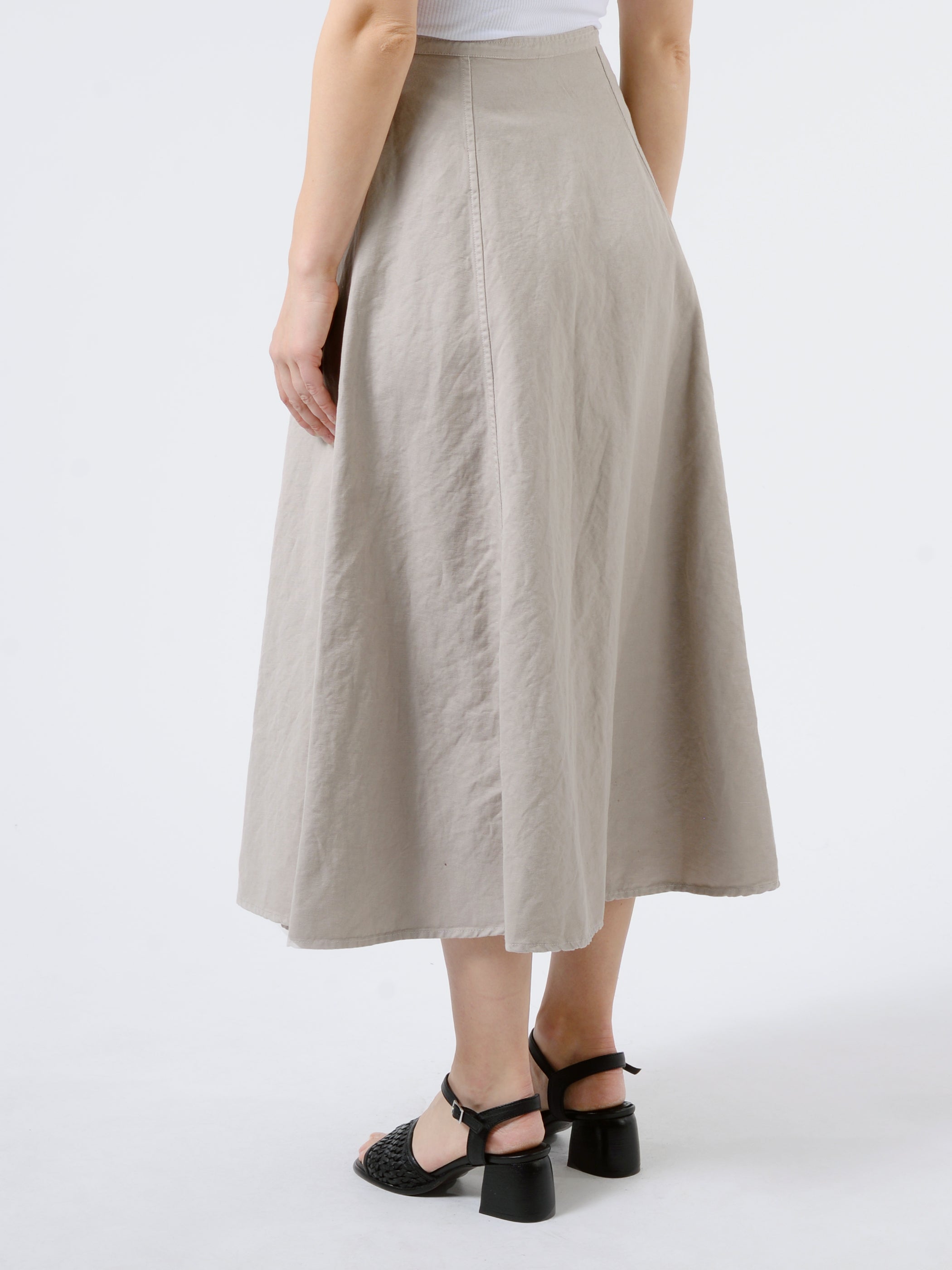 Beige skirt midi best sale