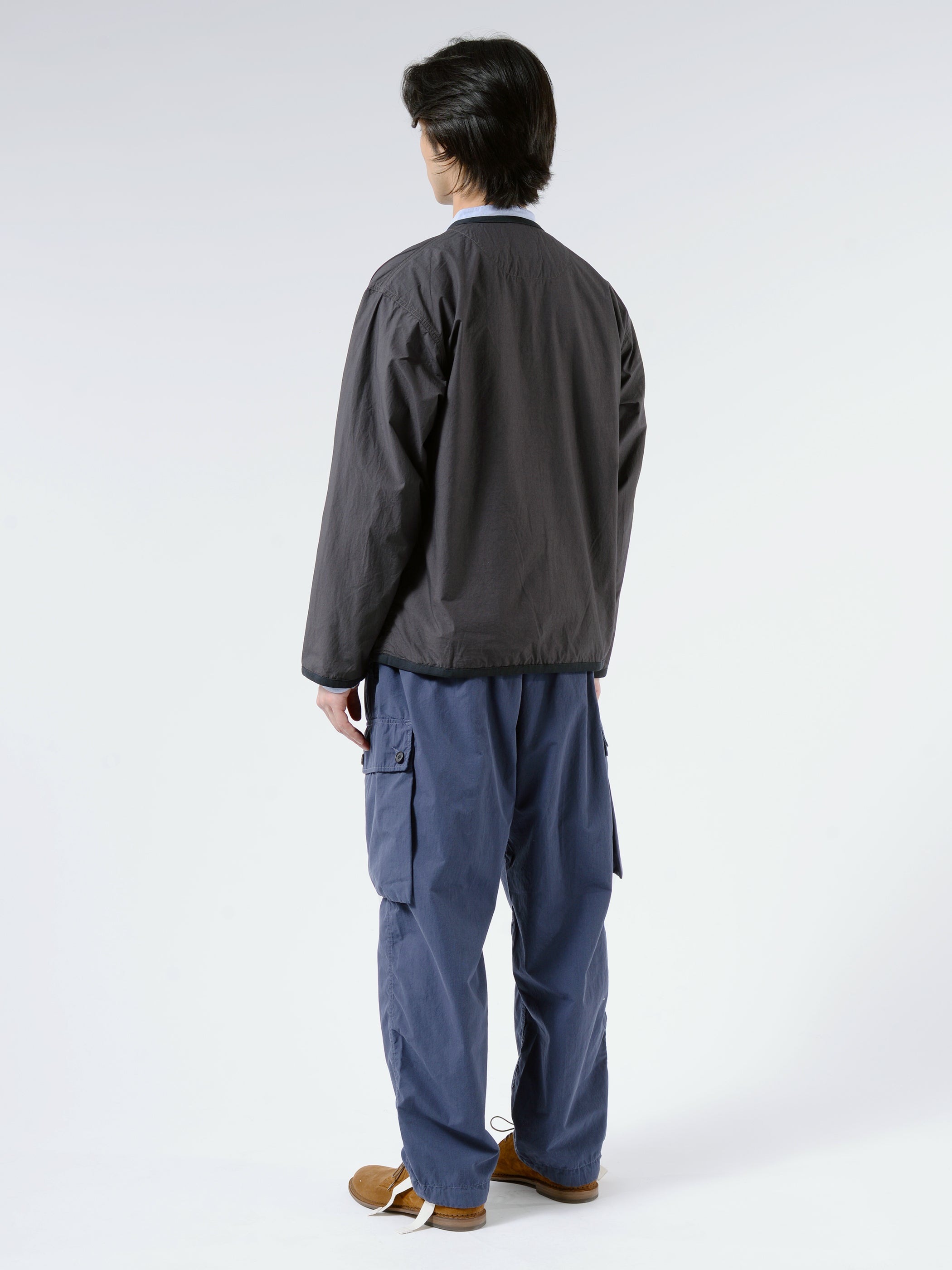Danton - Men's Broad Cloth Shirt Cardigan in Charcoal – gravitypope