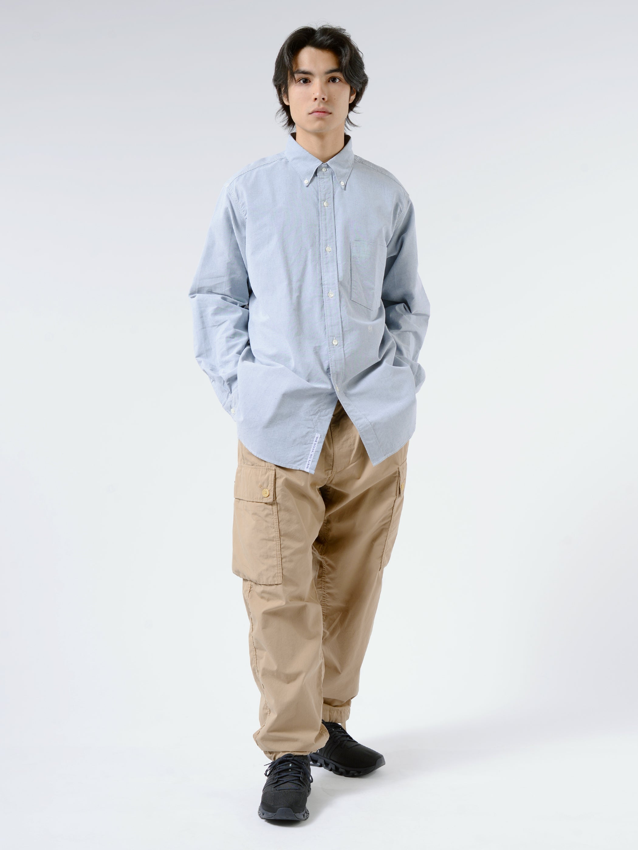 Nanamica - Button Down Wind Shirt in Grayish Navy – gravitypope
