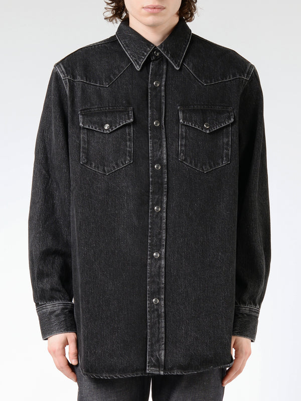 DENIM BUTTON-UP SHIRT