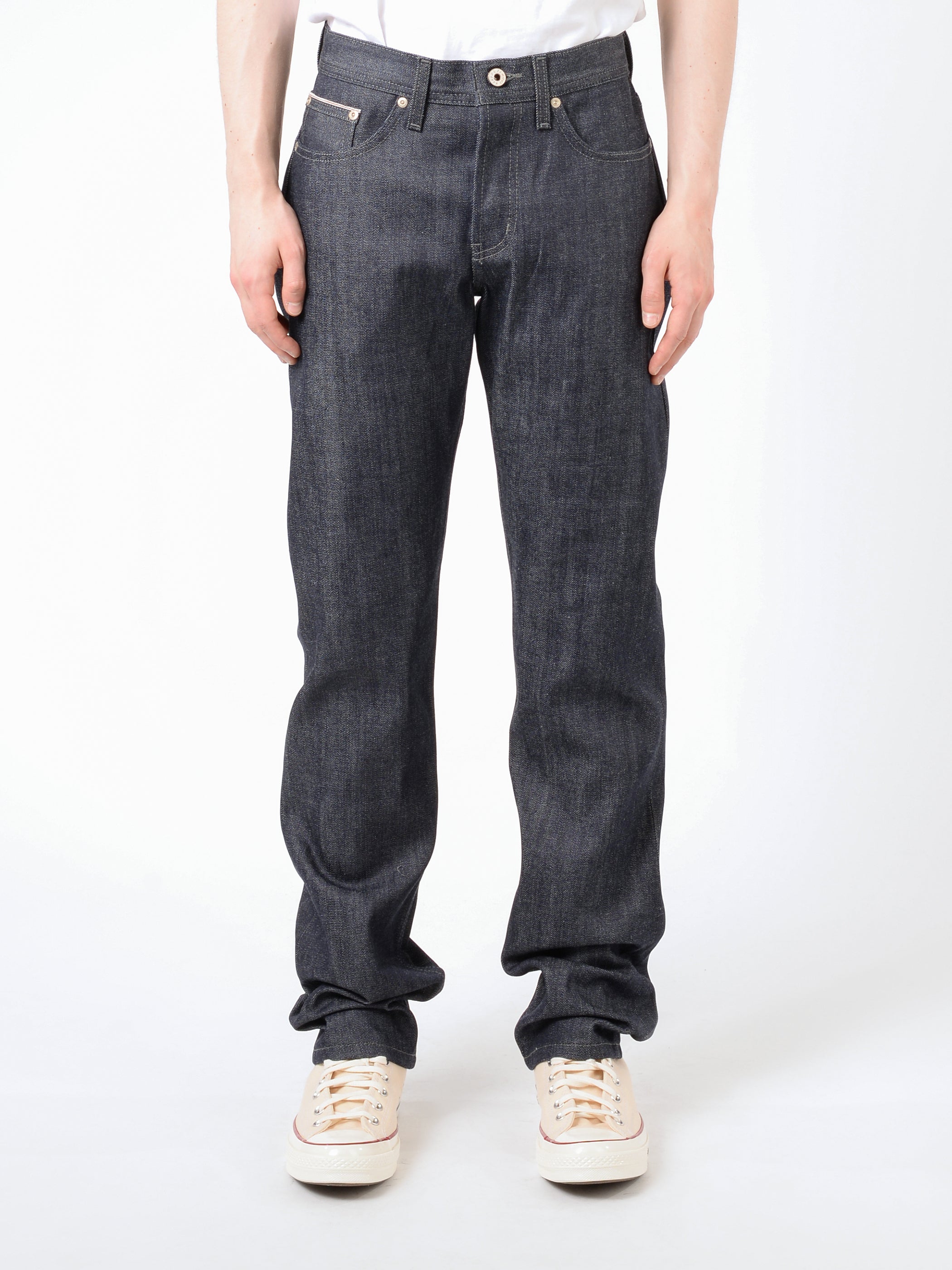 Naked & Famous Denim Weird Guy Indigo Selvedge Cotton Jeans Size online 33×28