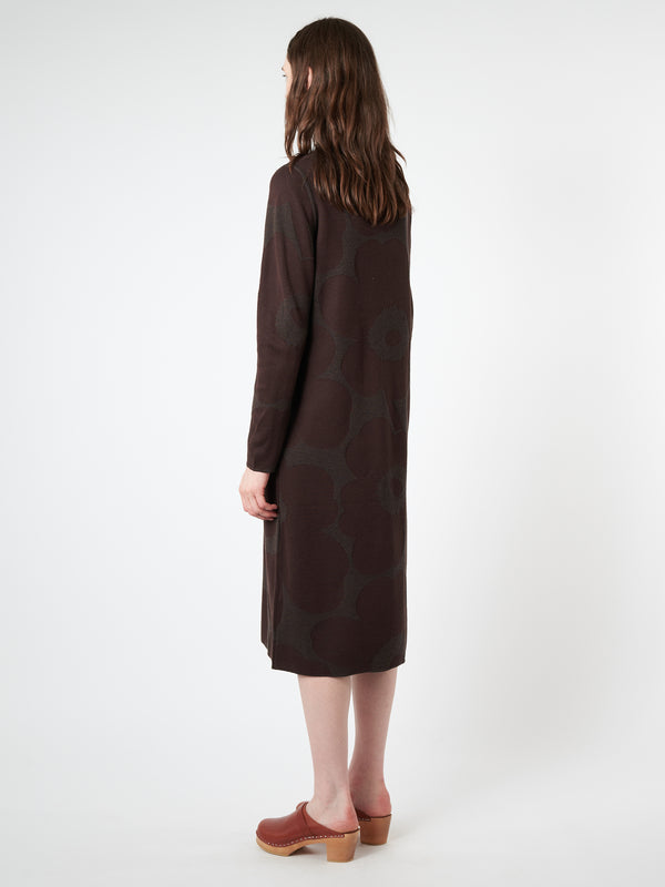 Marimekko - Karmiini Unikko Dress in Brown – gravitypope