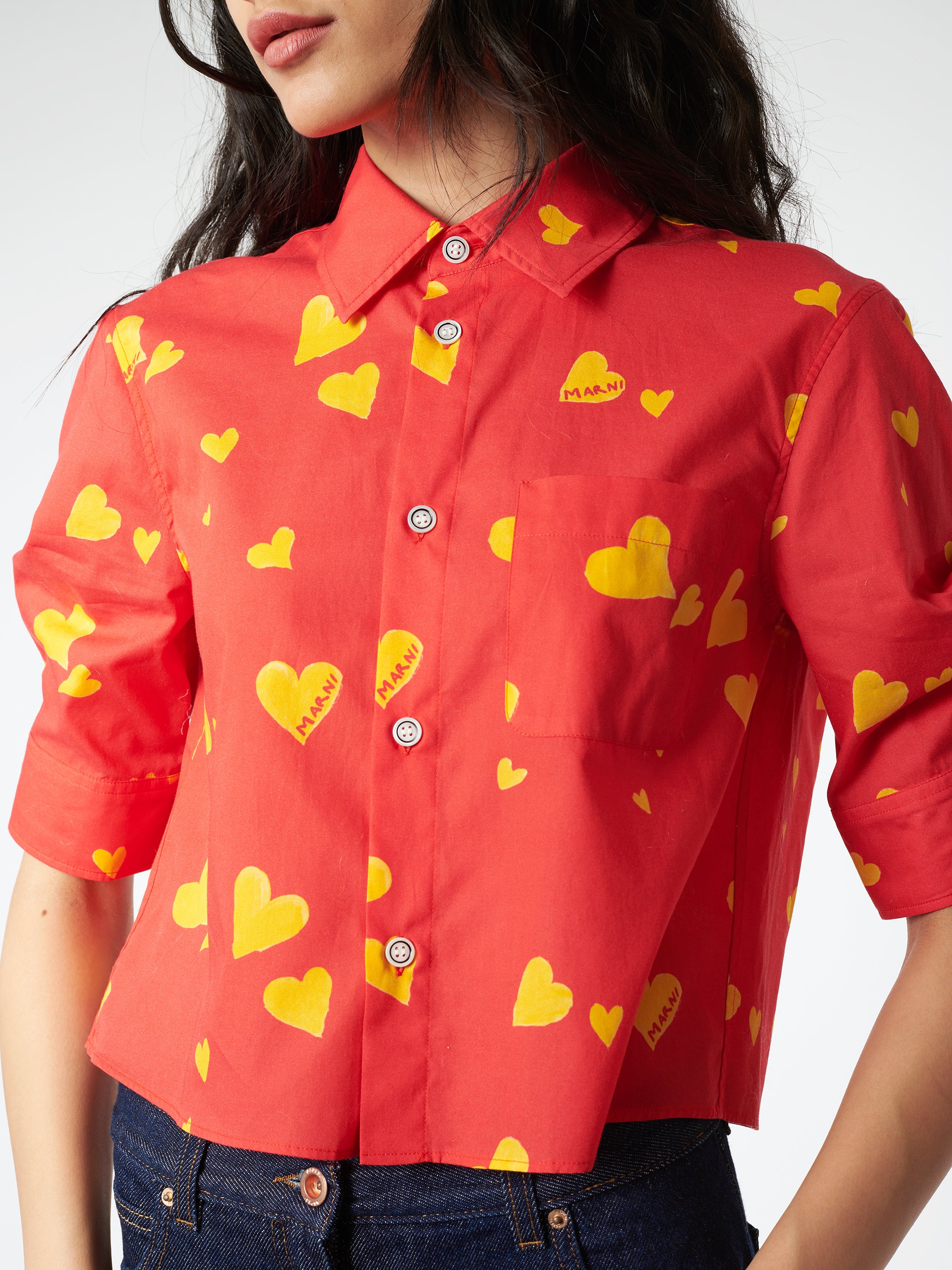 Cropped Poplin Shirt