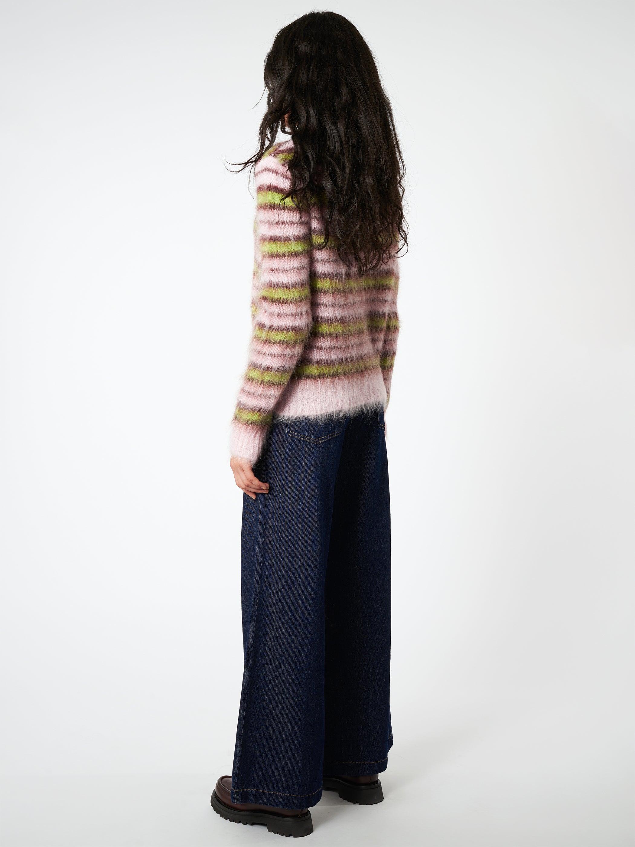 Striped Mohair And Wool Sweater