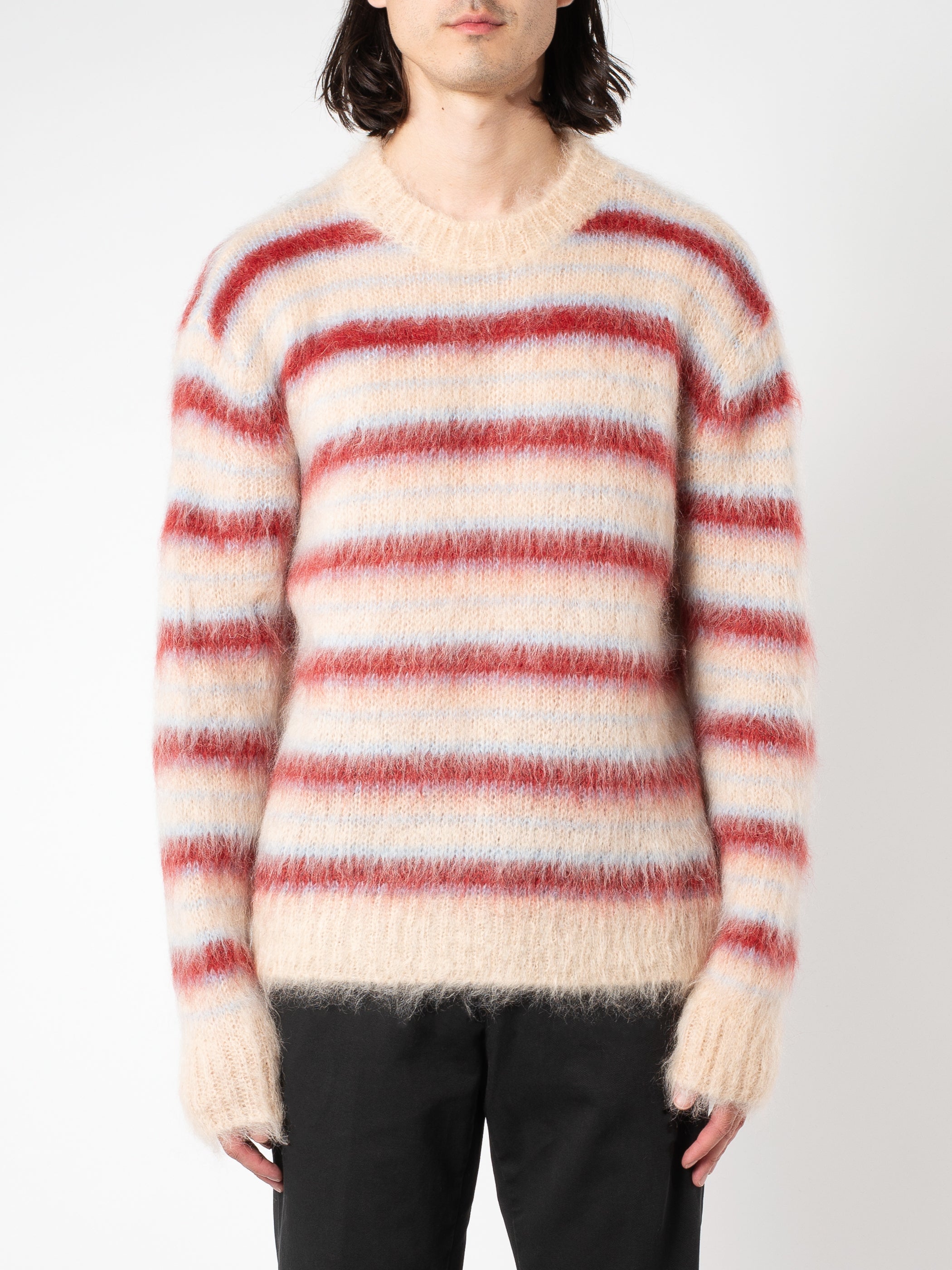 Marni - Striped Mohair Sweater in Tan – gravitypope