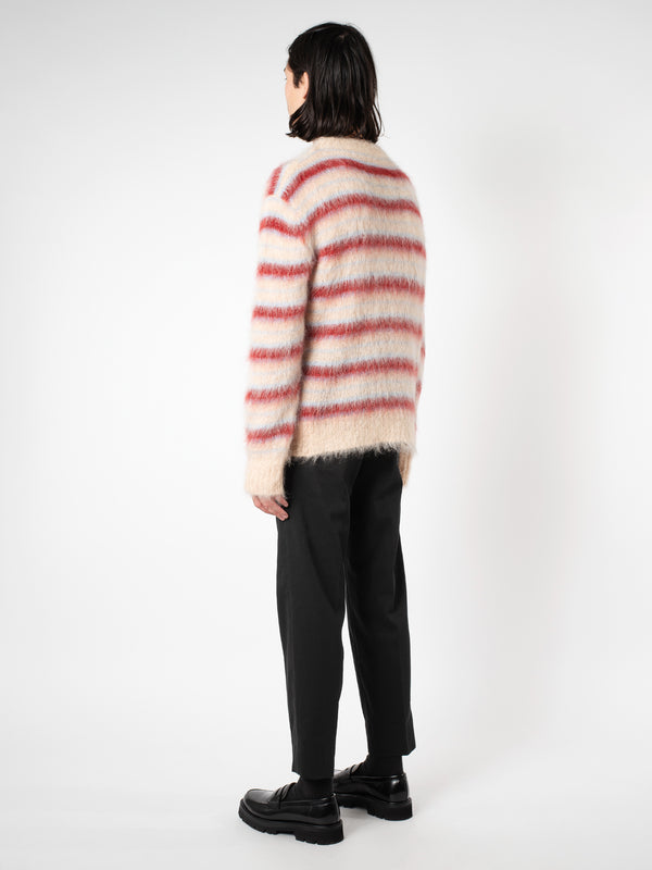 Marni - Striped Mohair Sweater in Tan – gravitypope