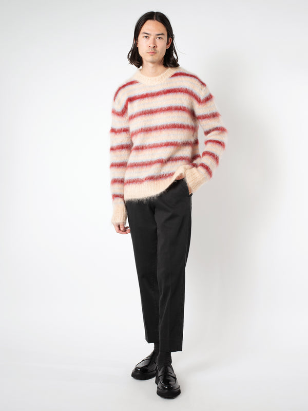 STRIPED MOHAIR SWEATER