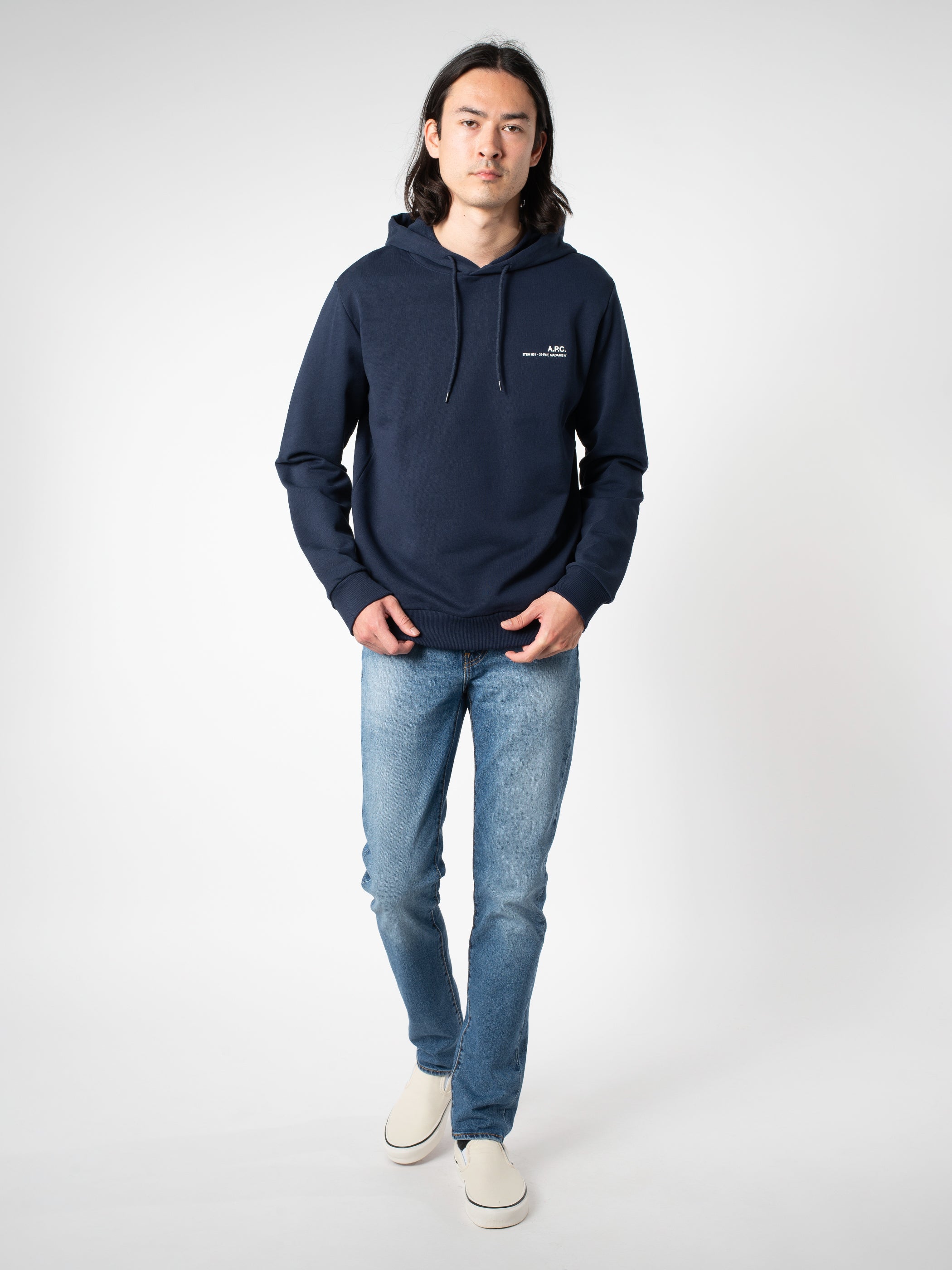 A.P.C. Hoodie Item H in Dark Navy gravitypope