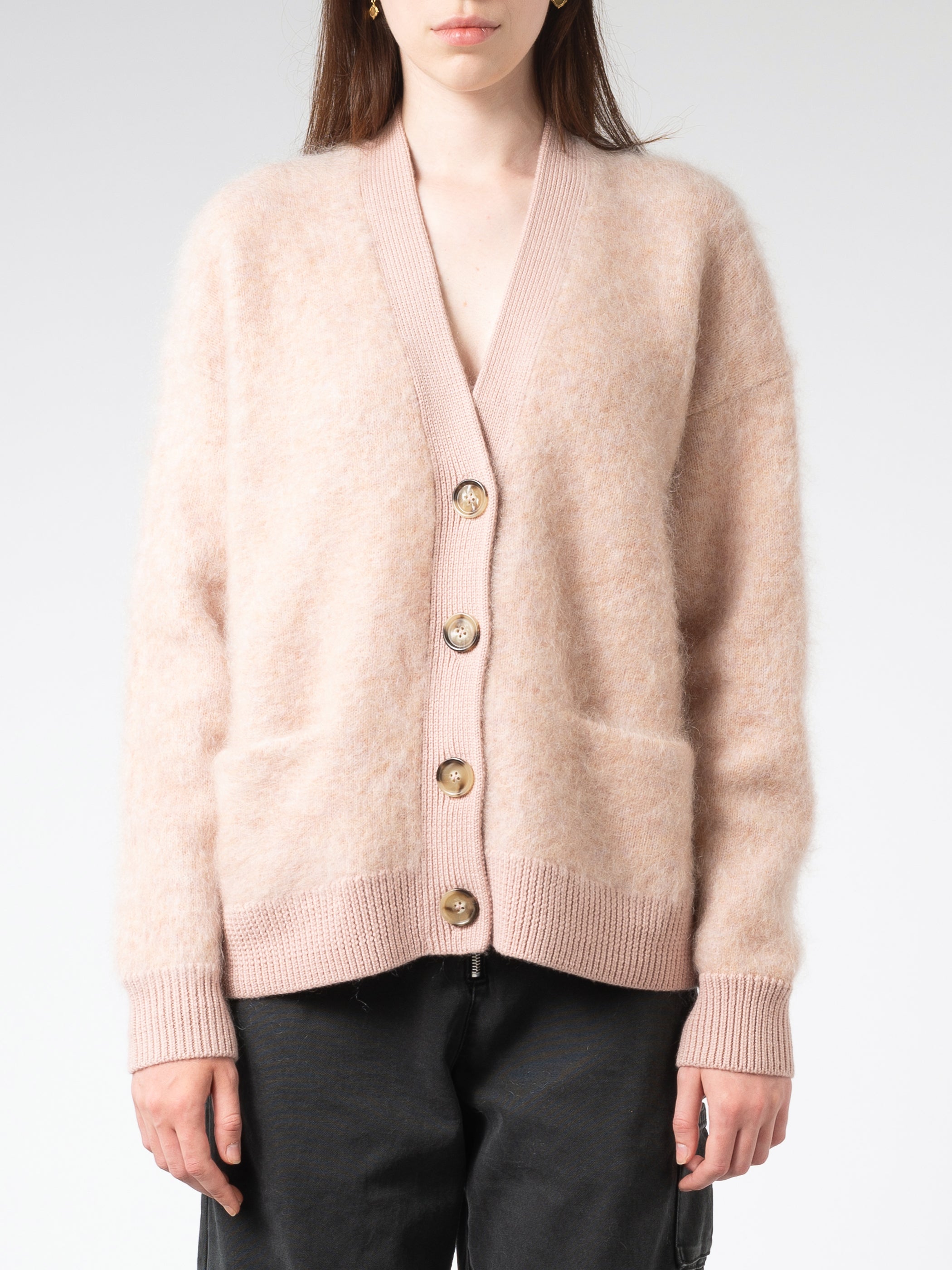 Acne Studios - Wool Mohair Cardigan in Faded Pink – gravitypope