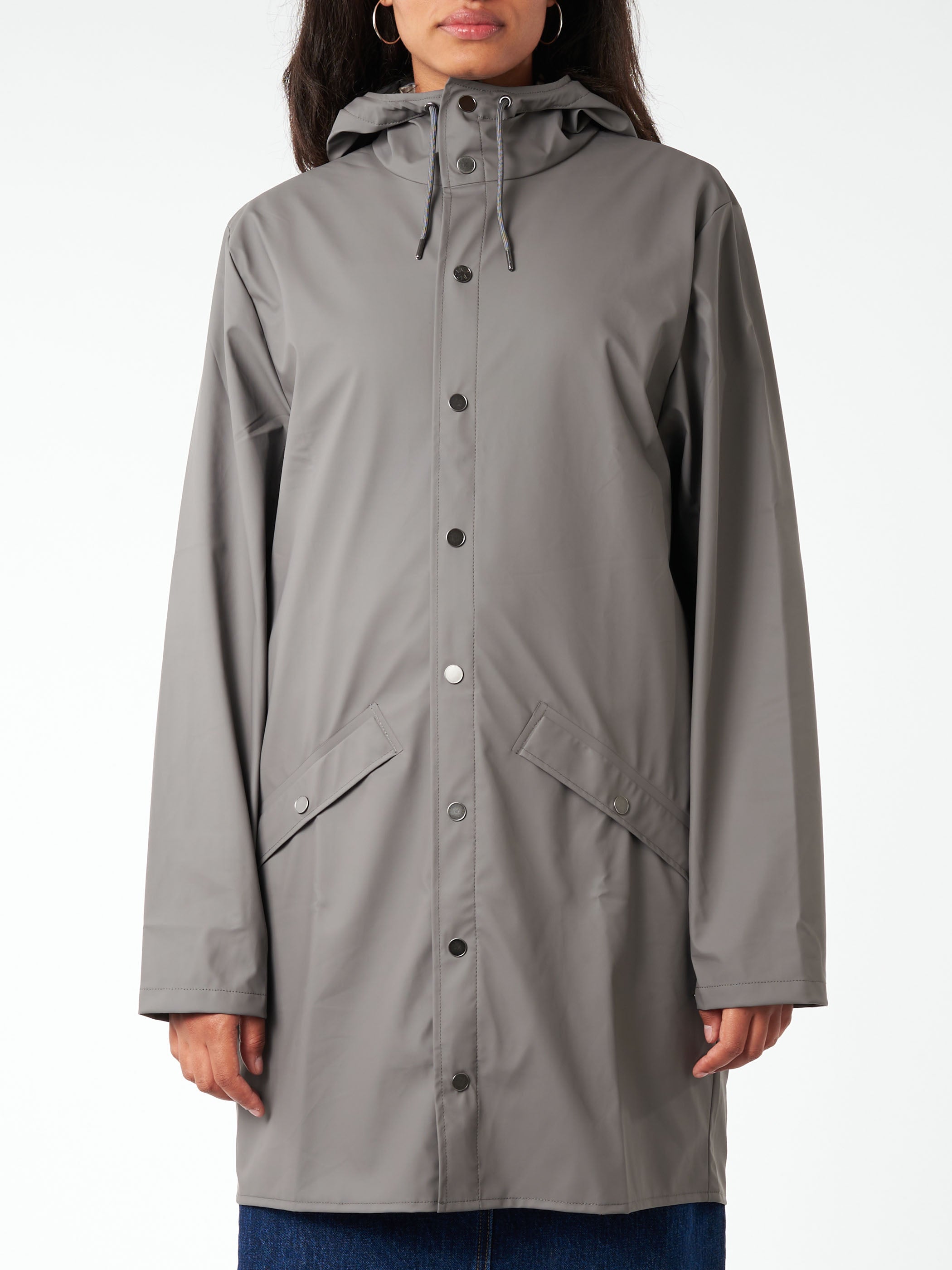 Rains Long Jacket in Grey gravitypope