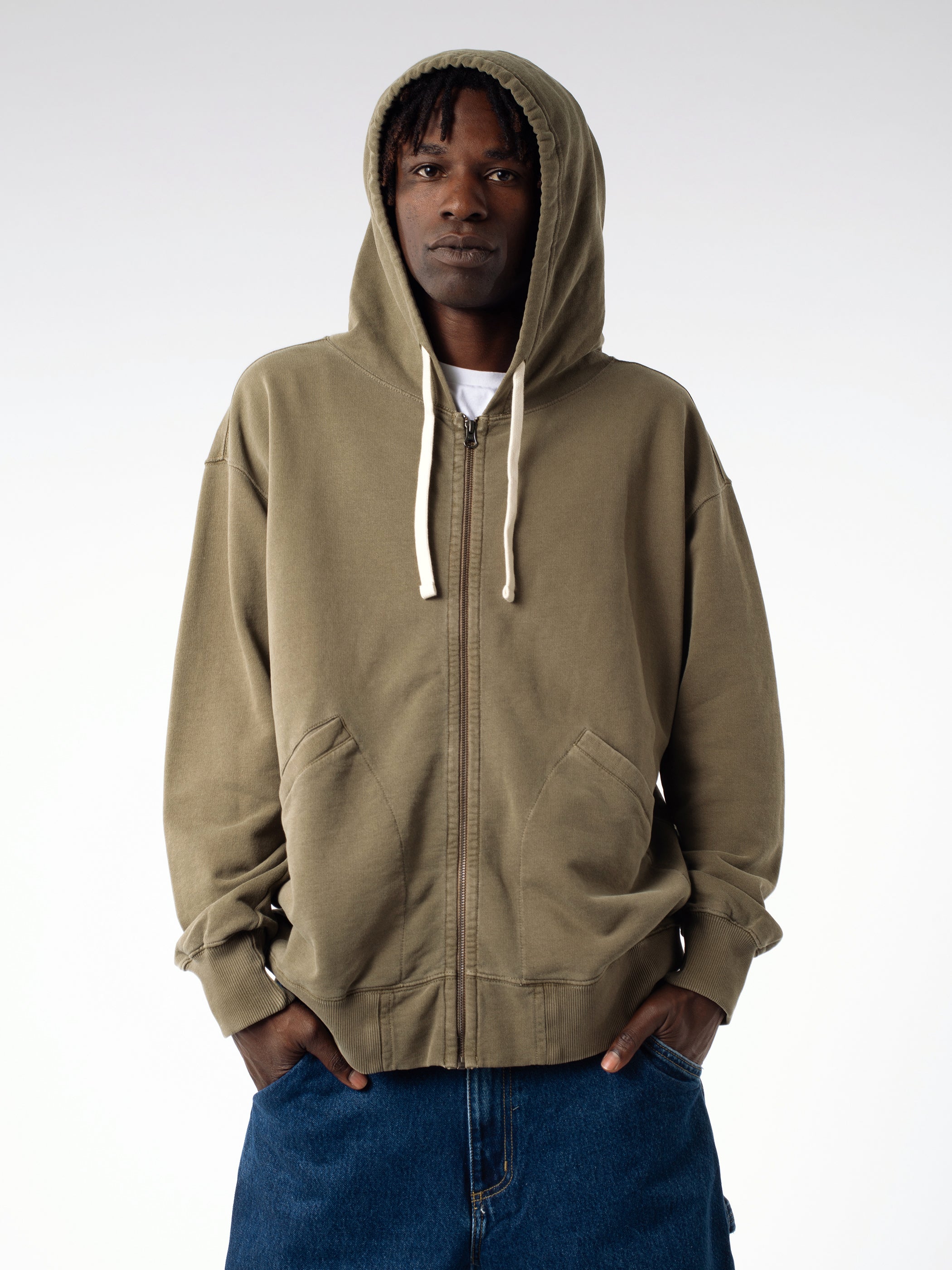 Nigel Cabourn Army Gym Hoodie in Green Green S