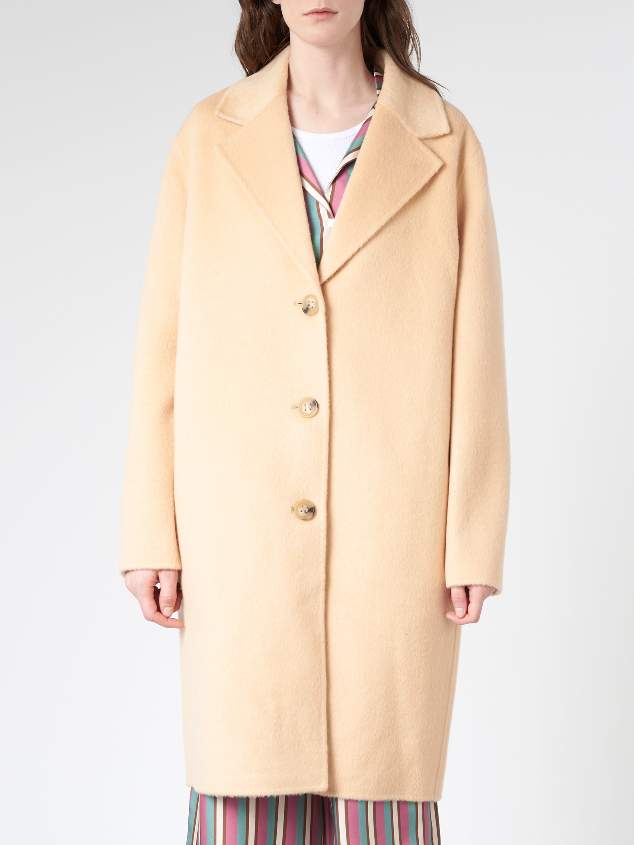 Acne Studios Single Breasted Coat in Warm Beige gravitypope