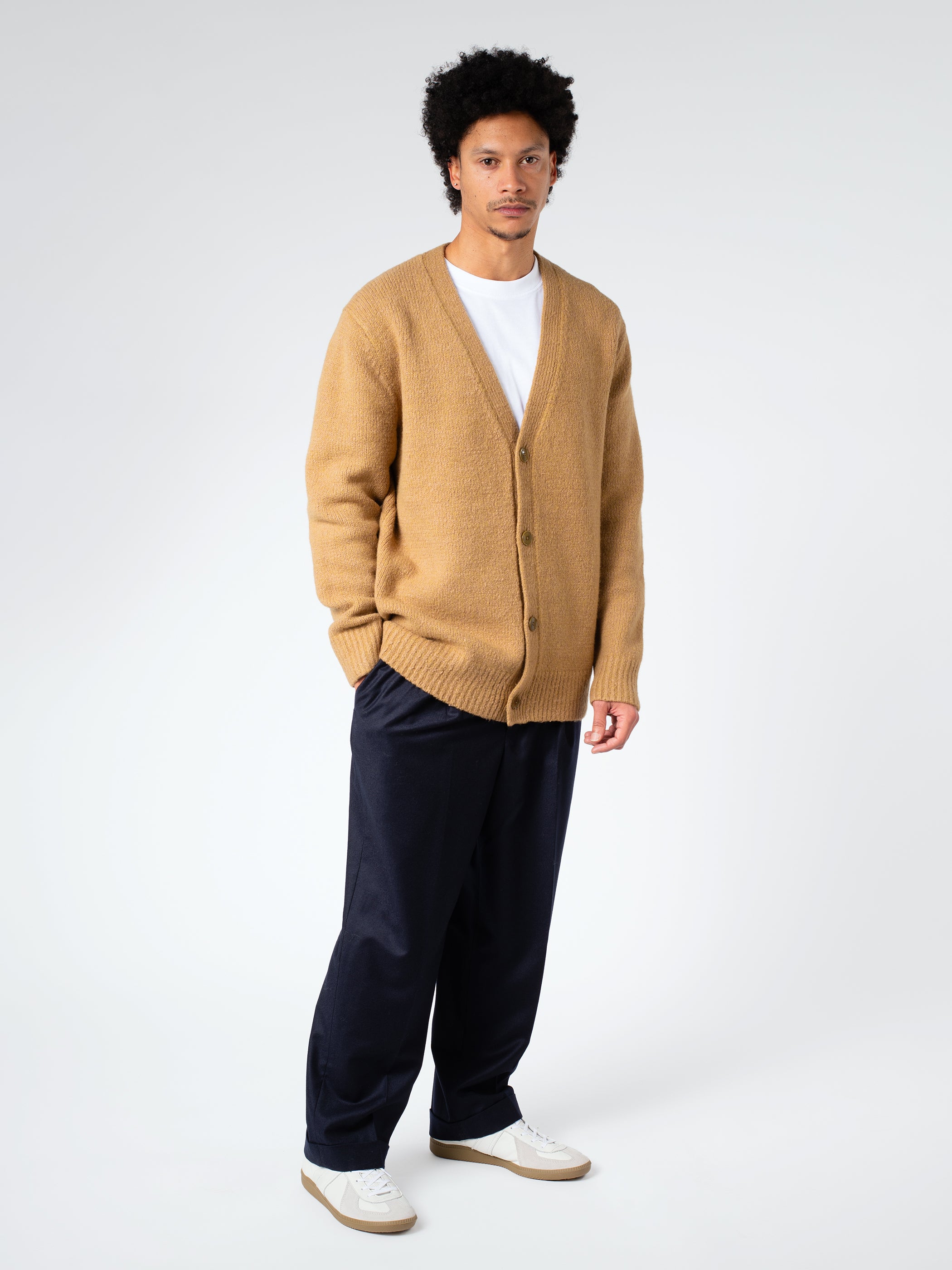 Acne Studios Korval New Cardigan in Camel Brown gravitypope