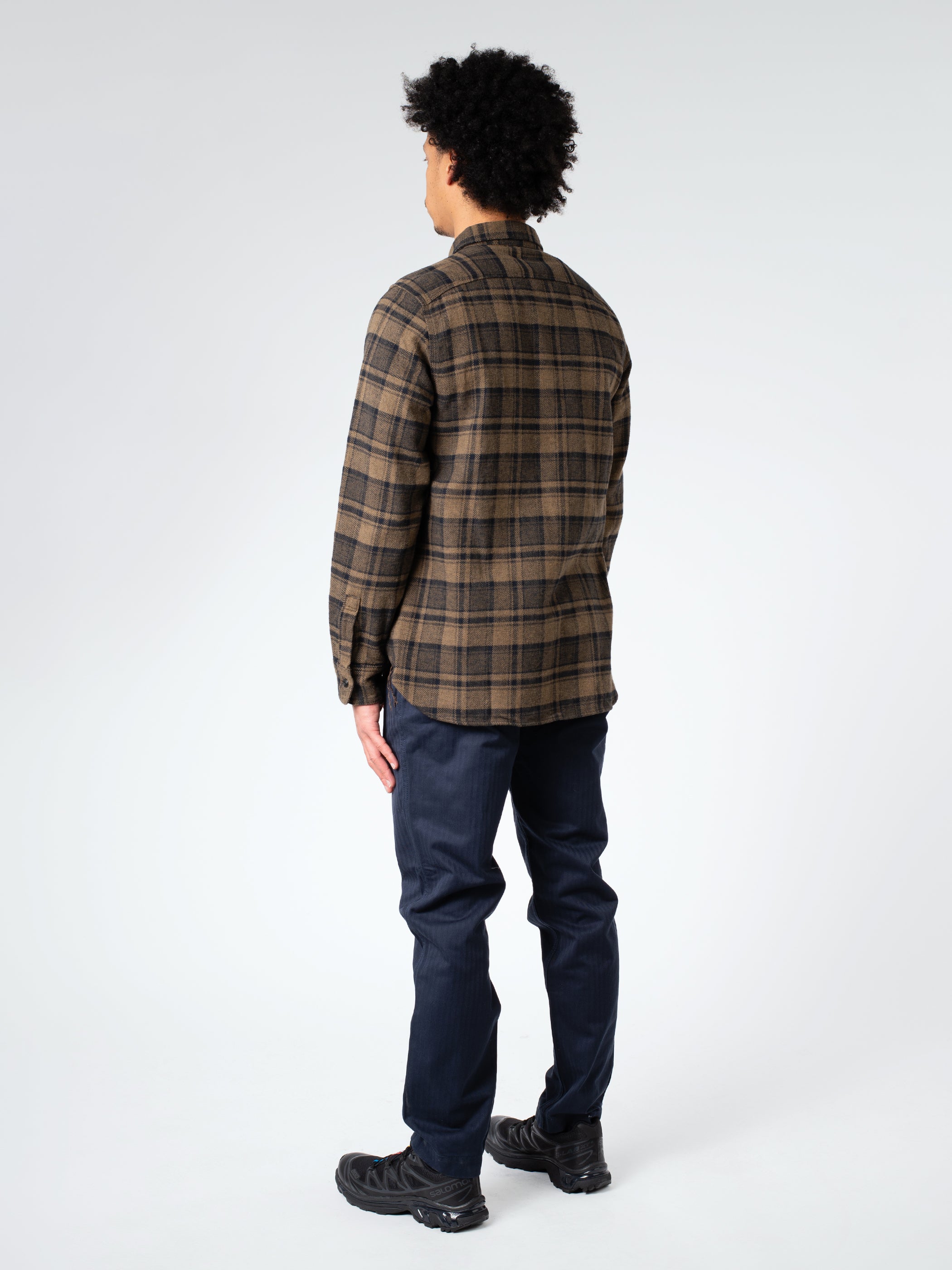 F.O.B. FACTORY - Nel Check Work Shirt in Brown – gravitypope