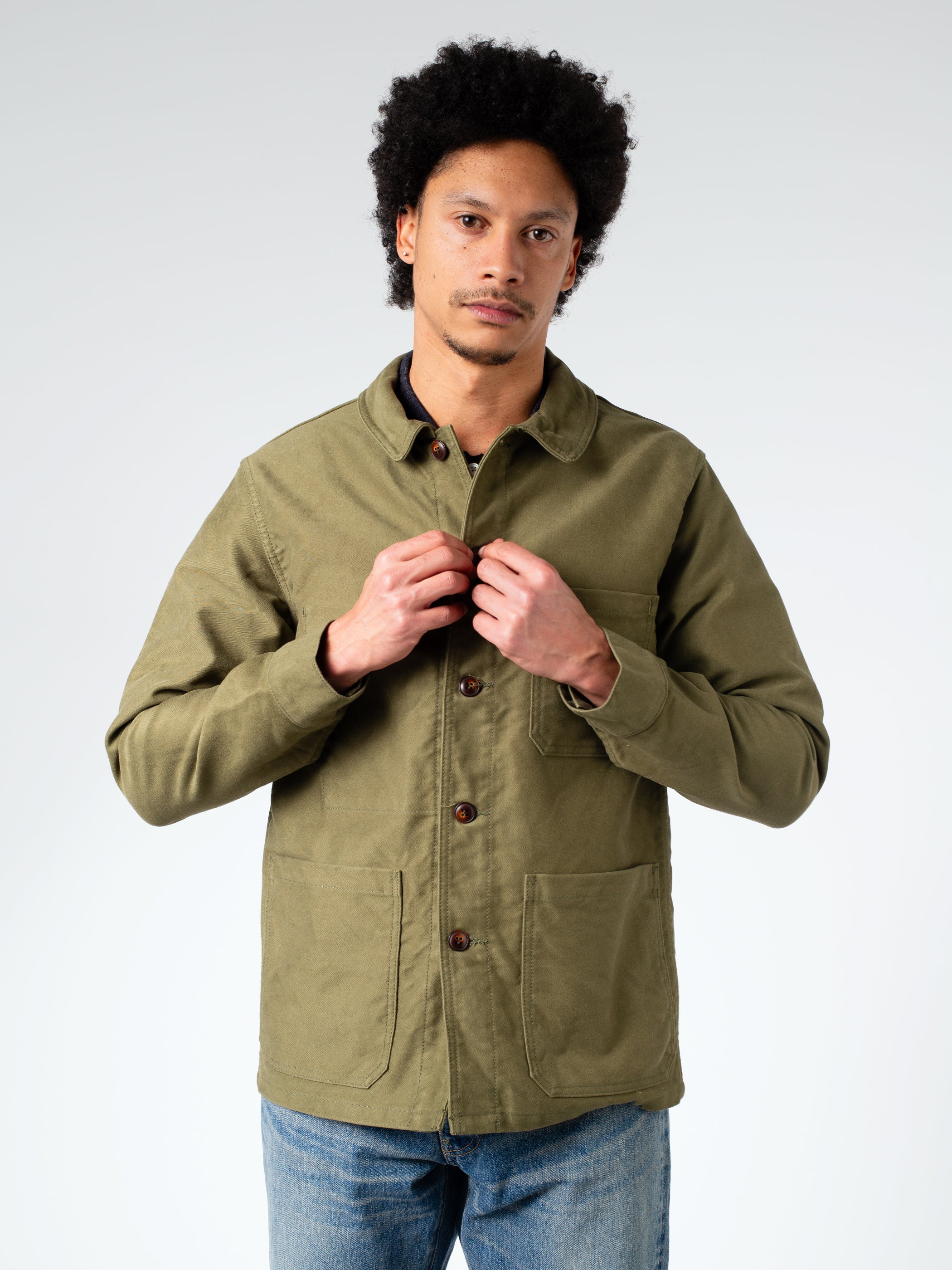 F.O.B. FACTORY - French Moleskin Jacket in Olive – gravitypope