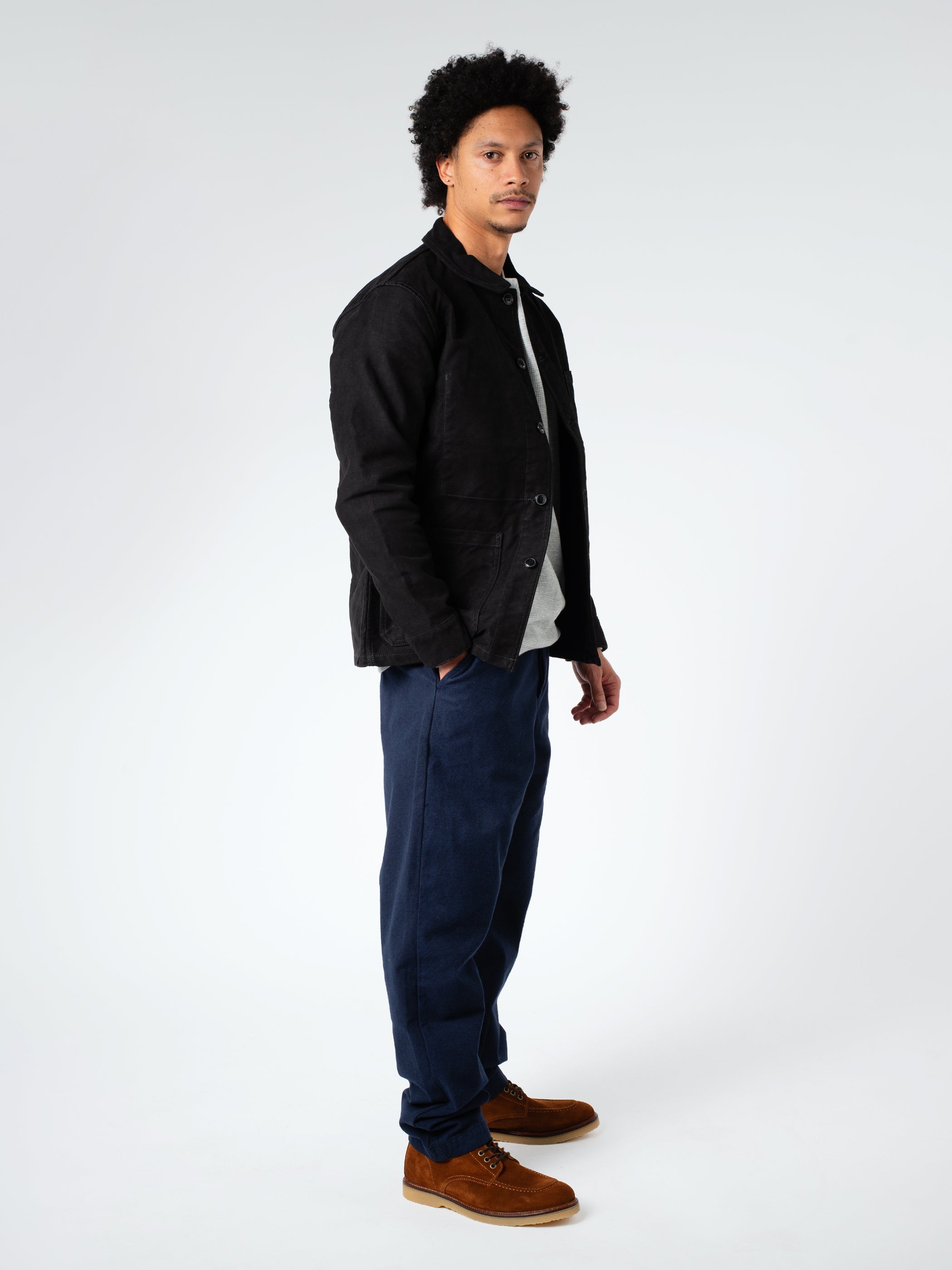 F.O.B. FACTORY - French Moleskin Jacket in Black – gravitypope