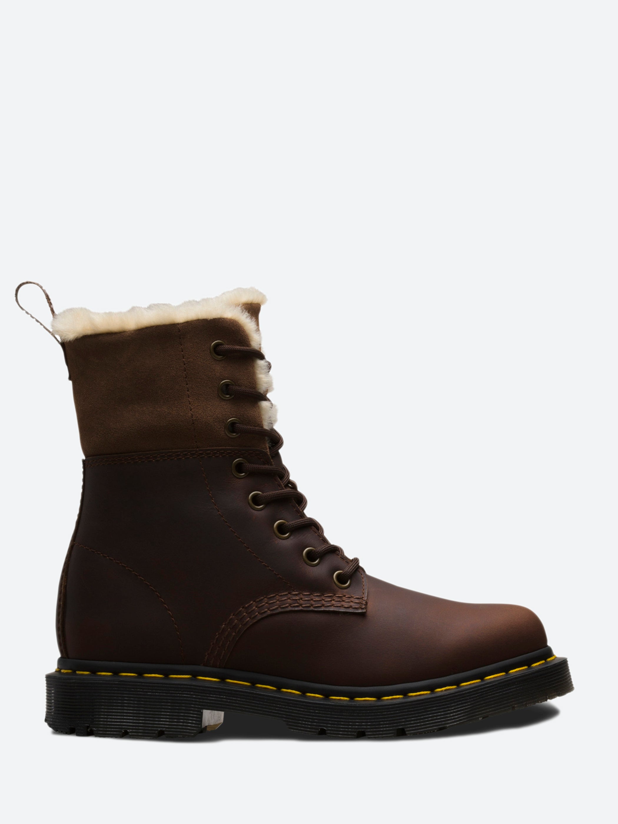 Dr. Martens 1460 Kolbert Wintergrip in Dark Brown Snowplow gravitypope