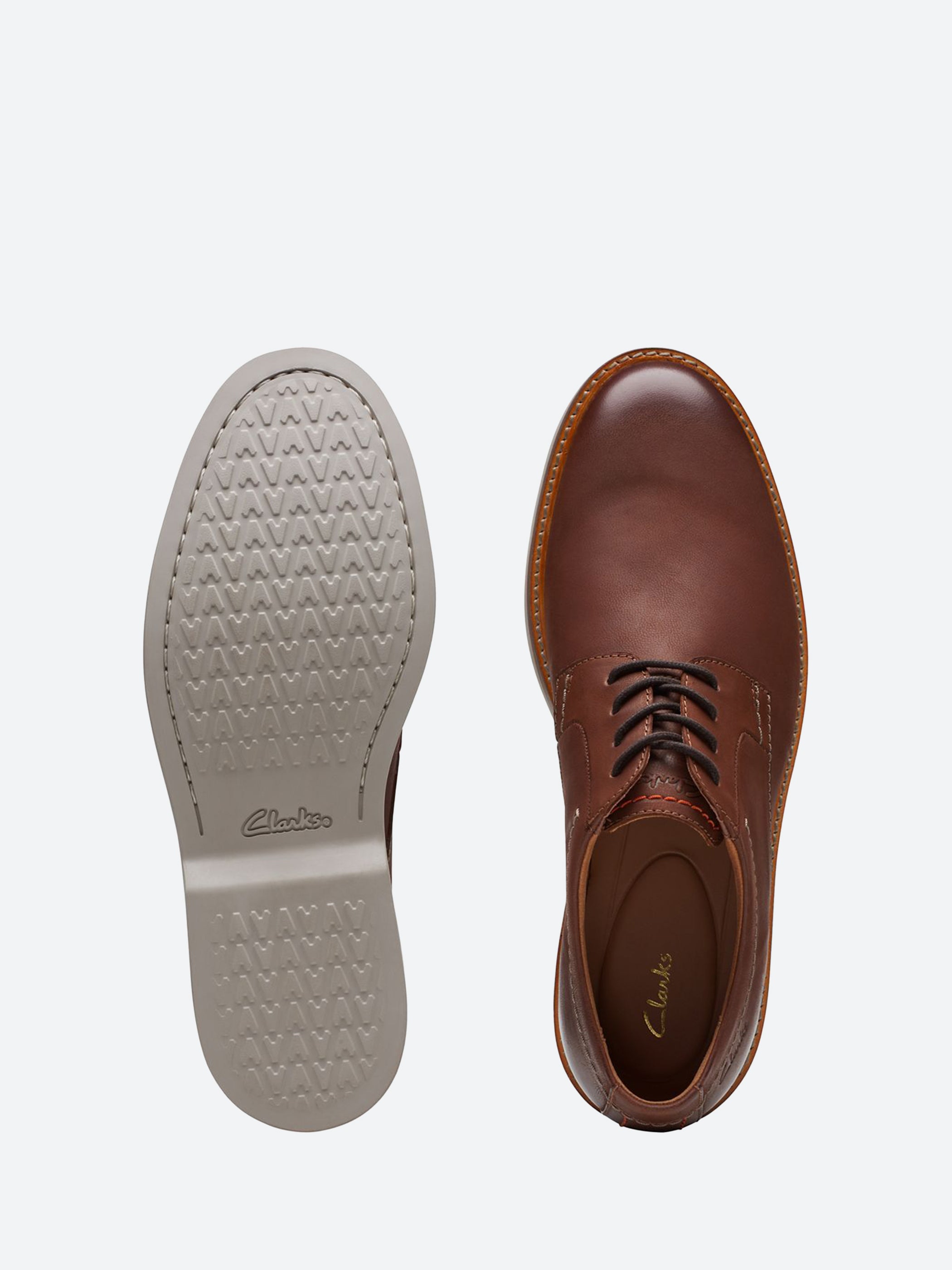 Clarks Atticus Lt Lace in Dark Tan gravitypope