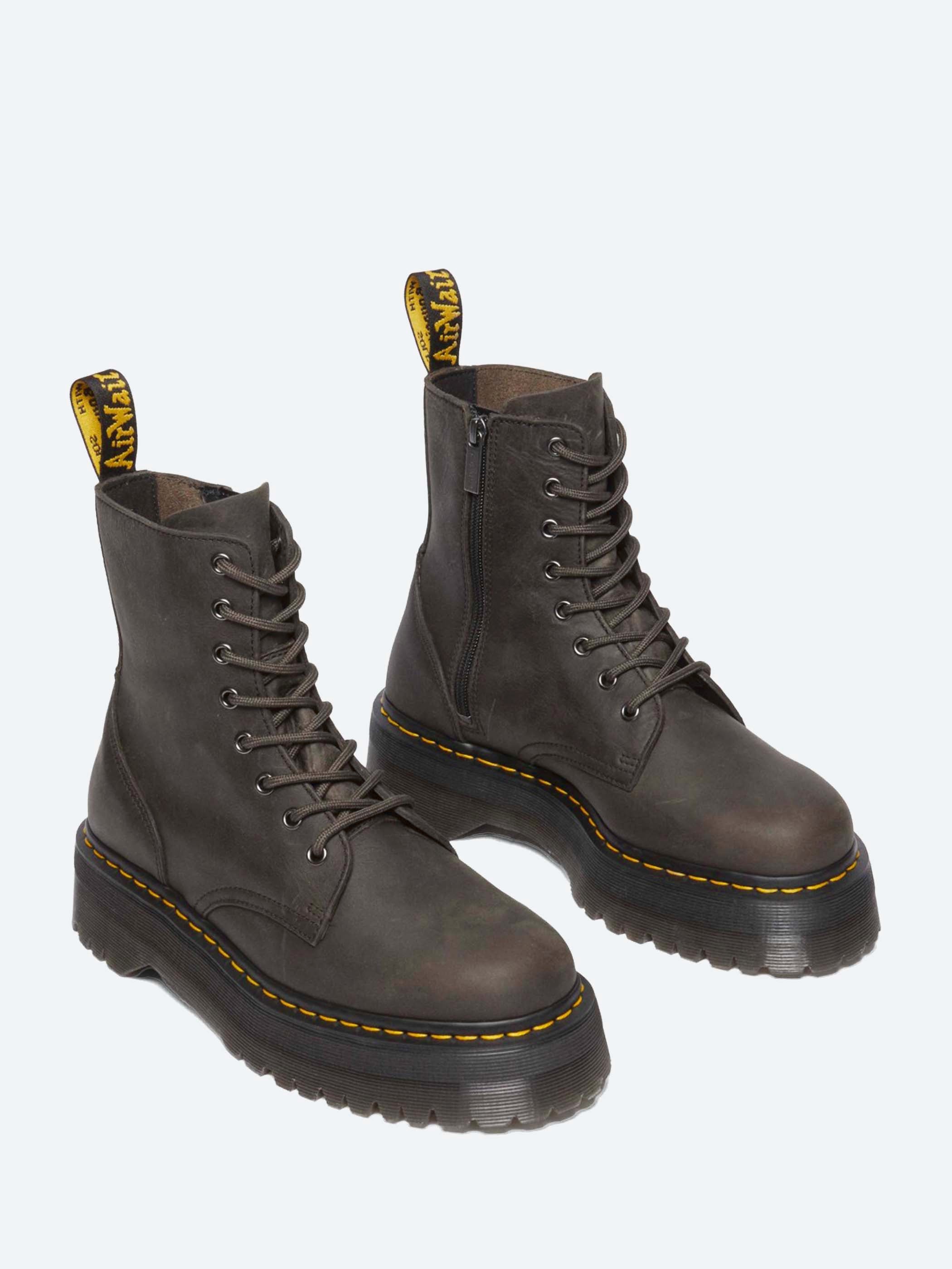 Dr. Martens - Jadon Platform Boots in Charcoal Grey – gravitypope