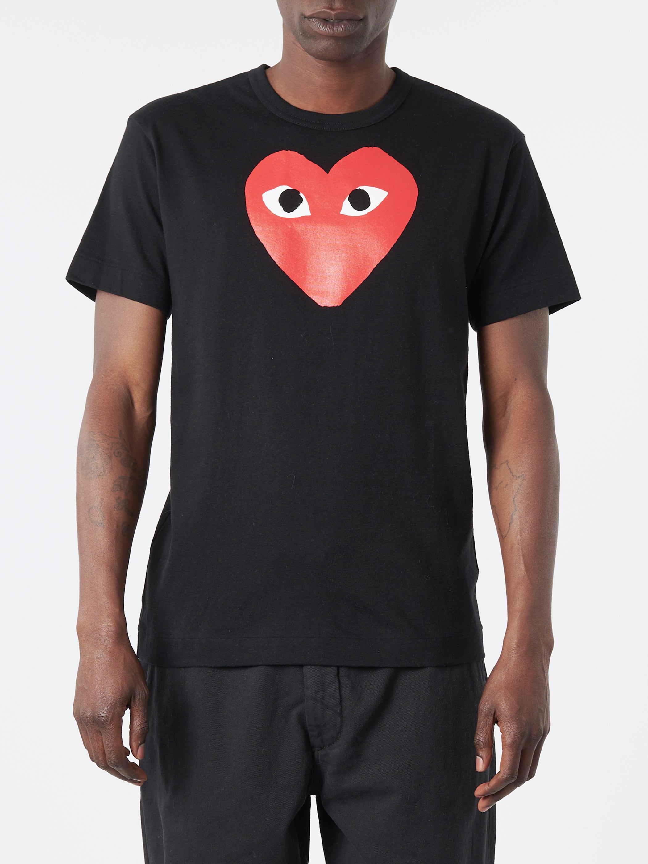 Comme des Garcons PLAY T112 in Black gravitypope