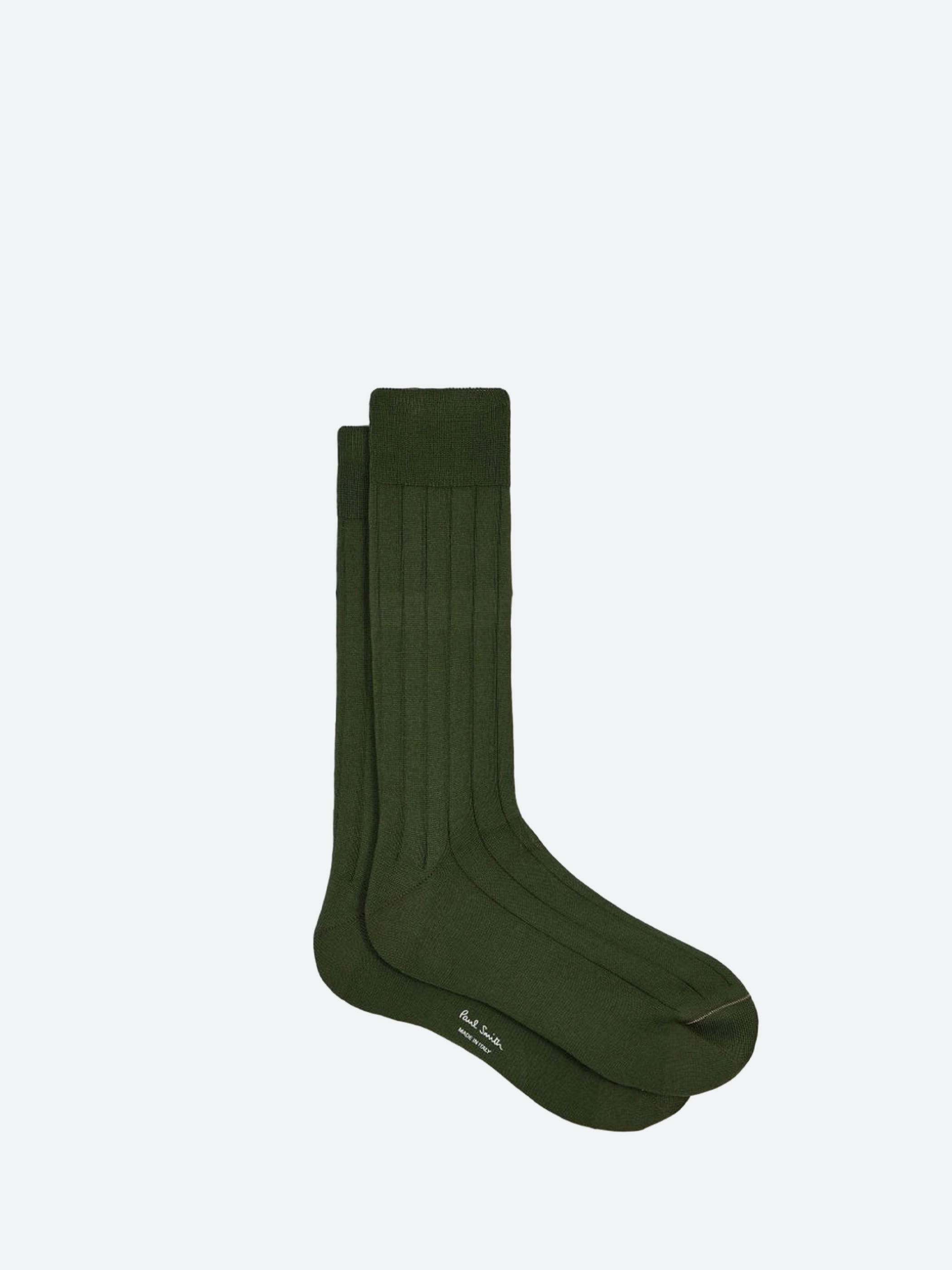 Mercerised Cotton-Blend Ribbed Socks