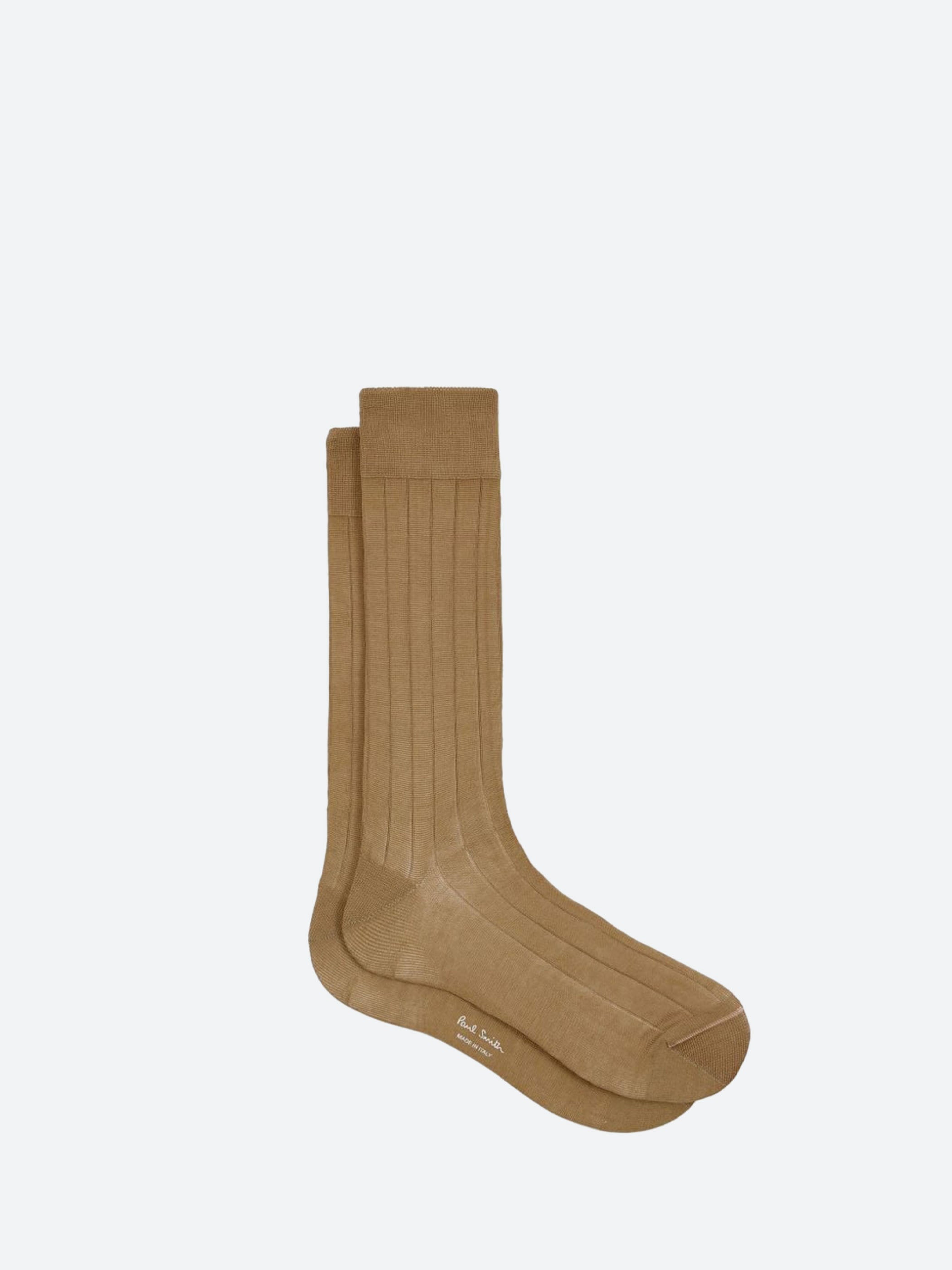 Mercerised Cotton-Blend Ribbed Socks