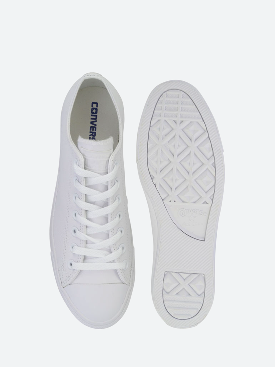 Converse - Chuck Taylor All Star Mono Leather Low Top in White ...